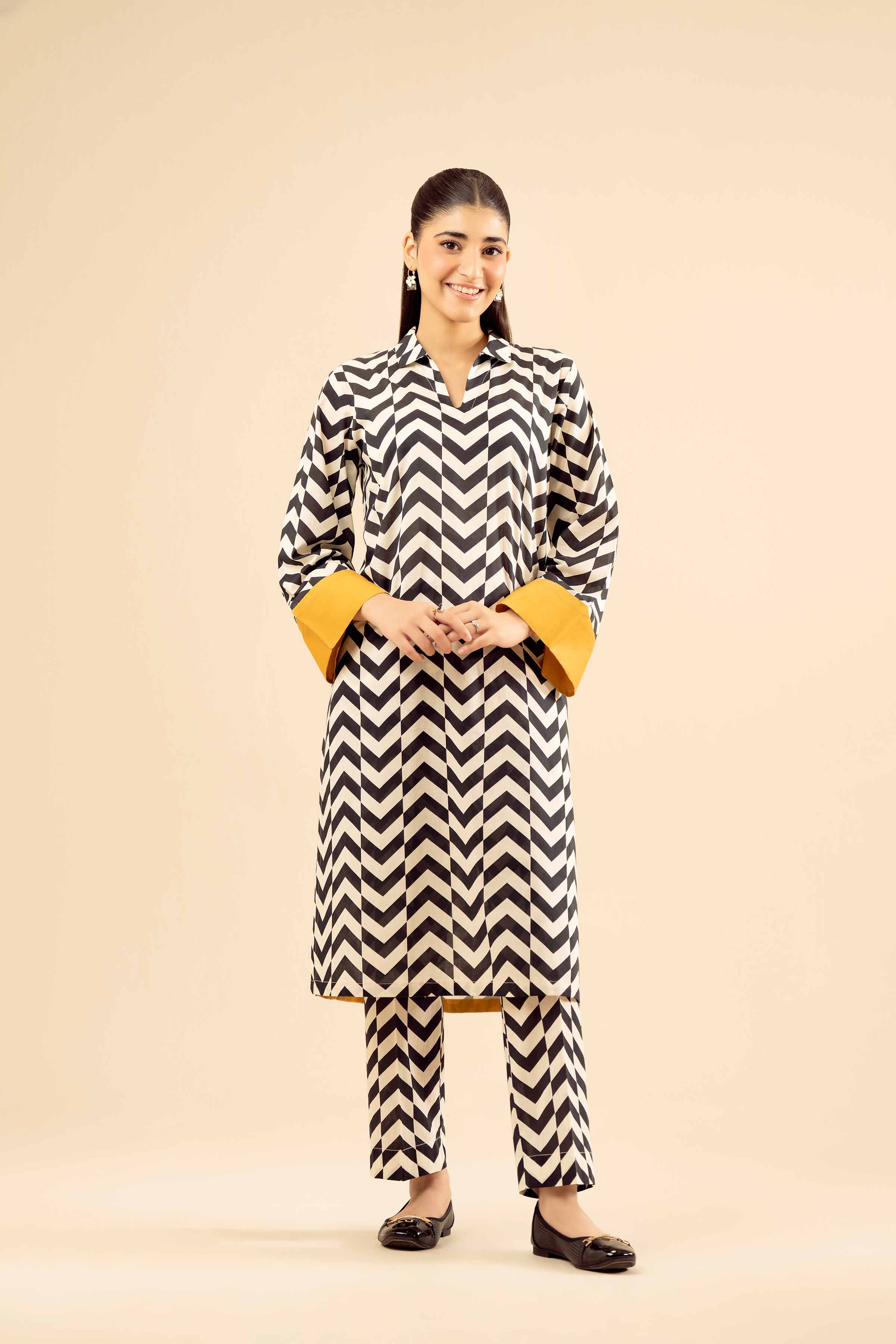 2 Piece - Printed Suit - PW25-04 READY TO WEAR Multi Cambric 2PC Printed