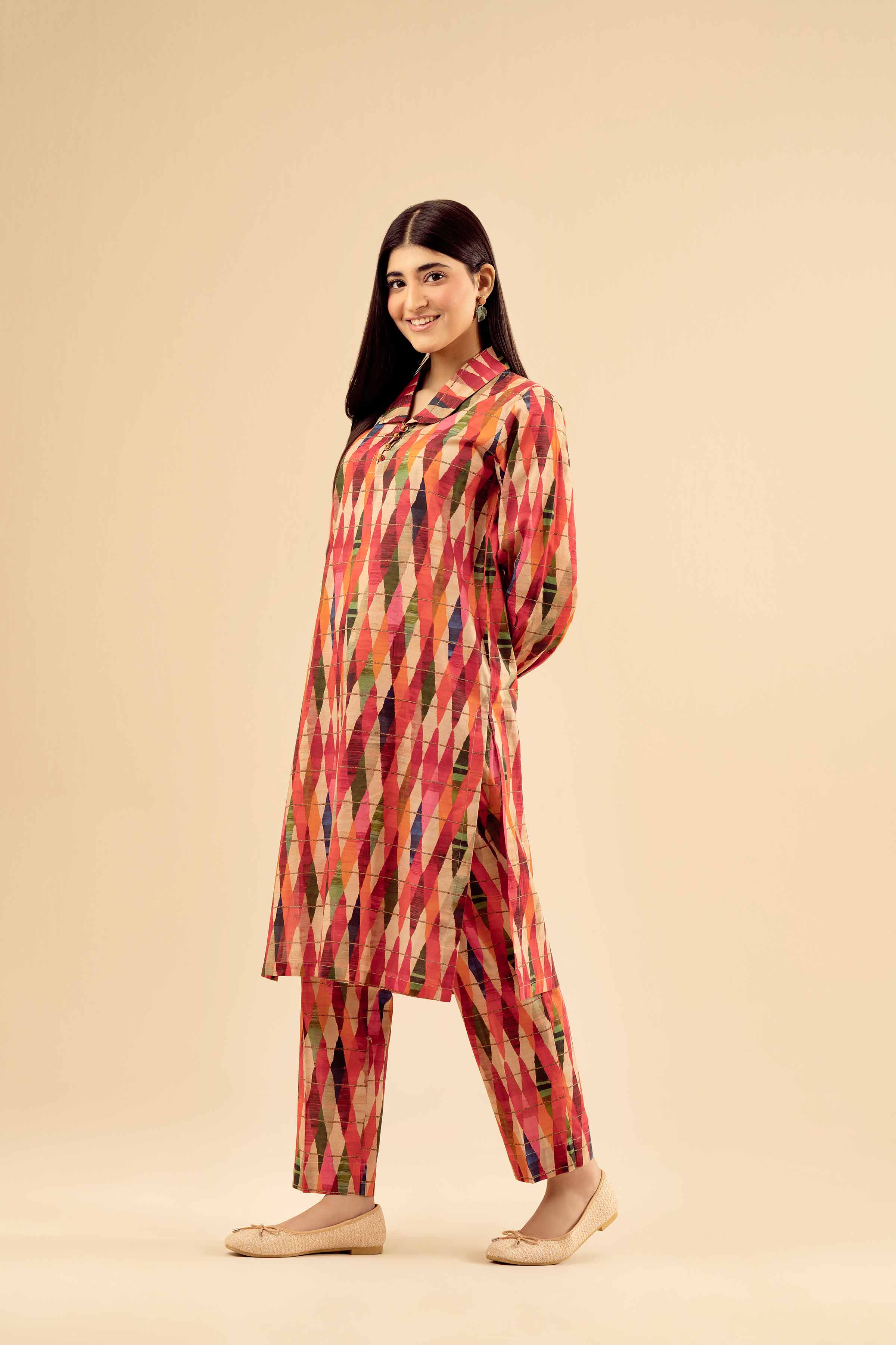 2 Piece - Printed Suit - PW25-06 READY TO WEAR Multi Cambric 2PC Printed