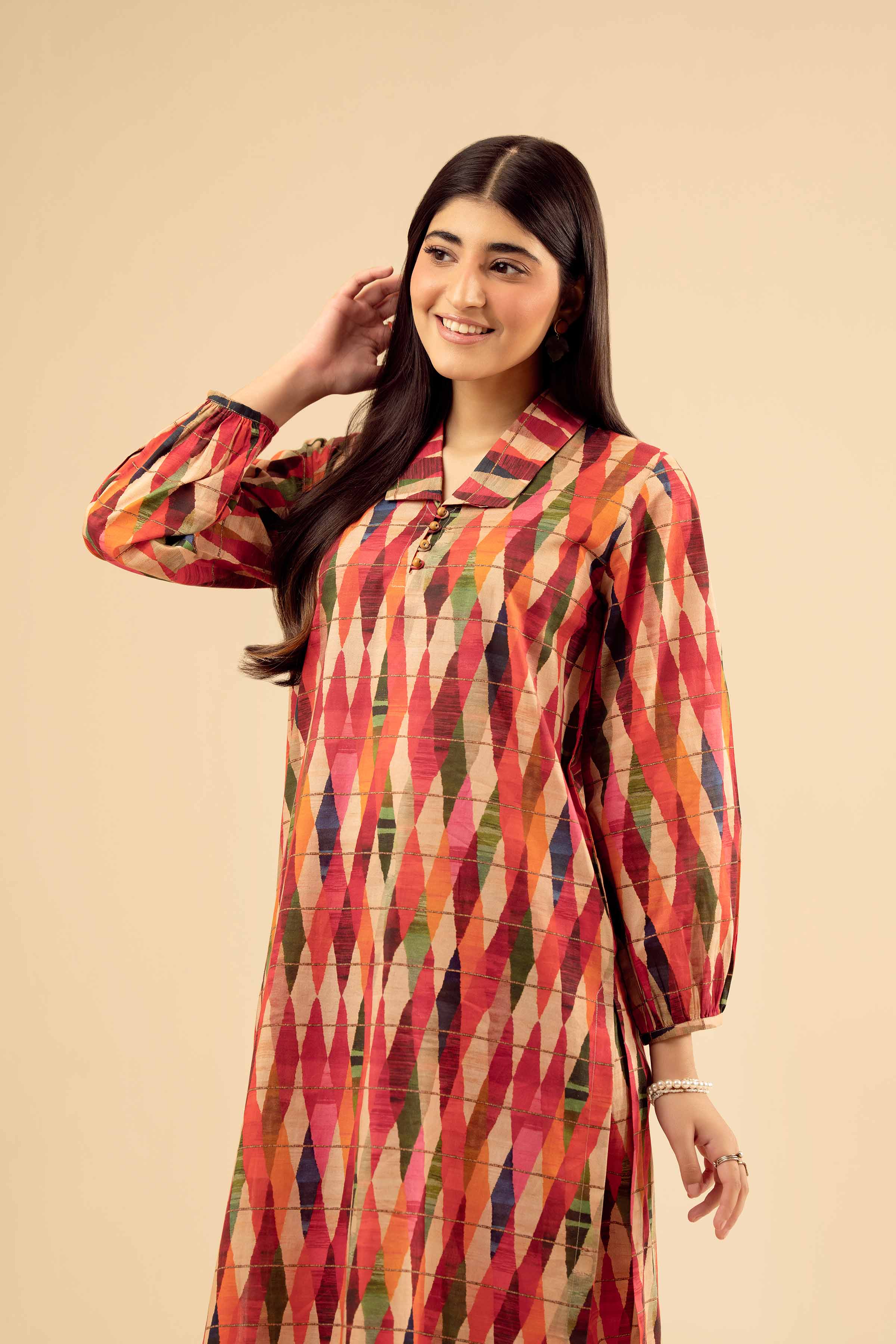 2 Piece - Printed Suit - PW25-06 READY TO WEAR Multi Cambric 2PC Printed
