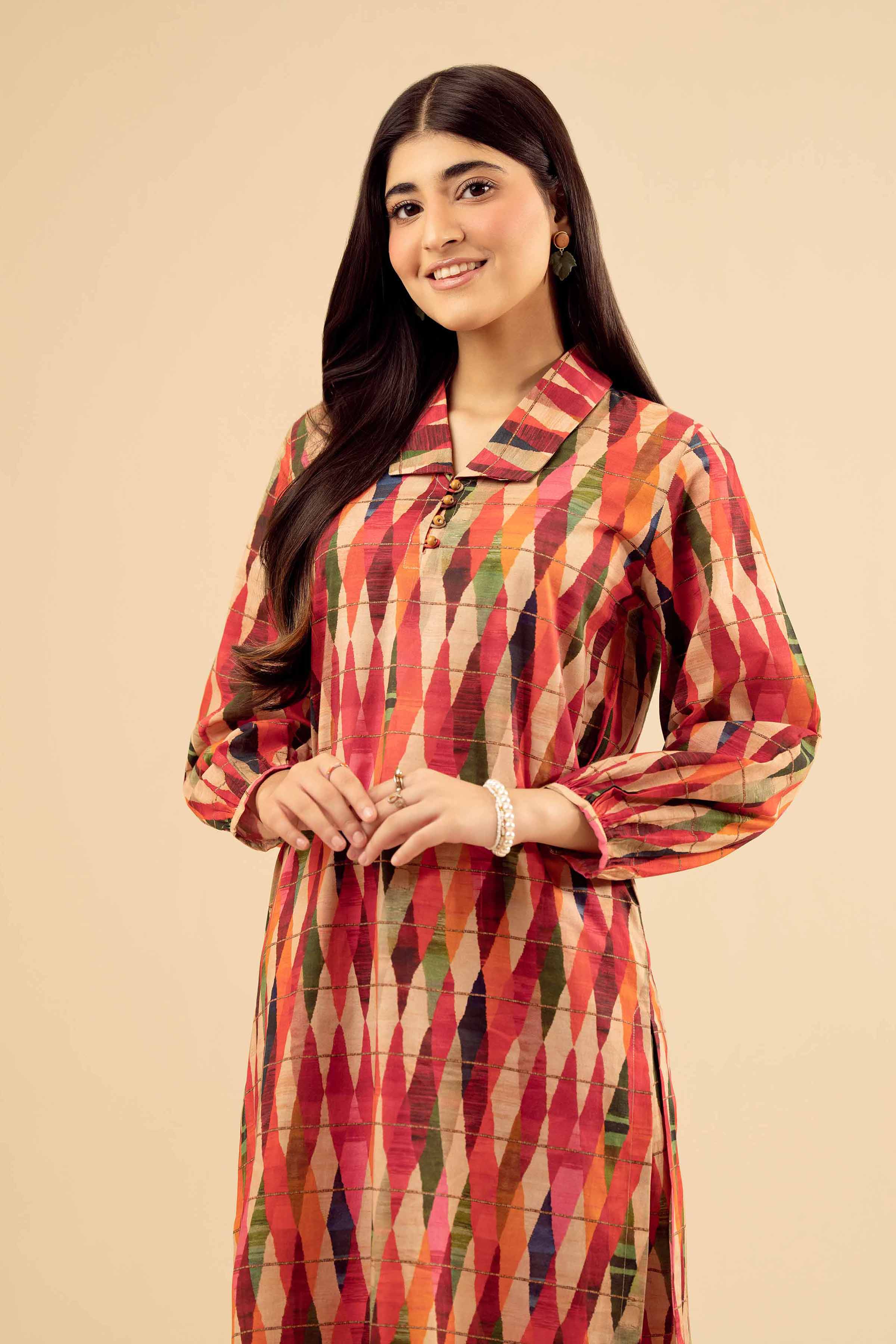 2 Piece - Printed Suit - PW25-06 READY TO WEAR Multi Cambric 2PC Printed