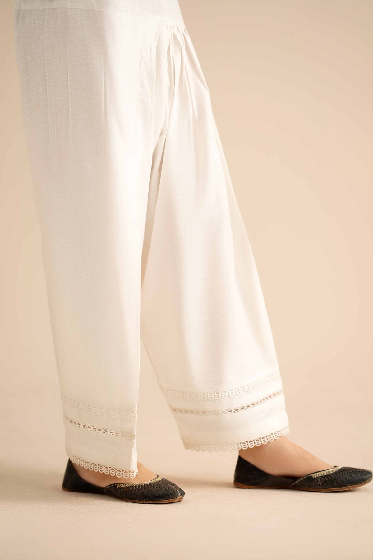 Basic Shalwar - PW25-115 White Cambric 1PC Solids Nishat Australia