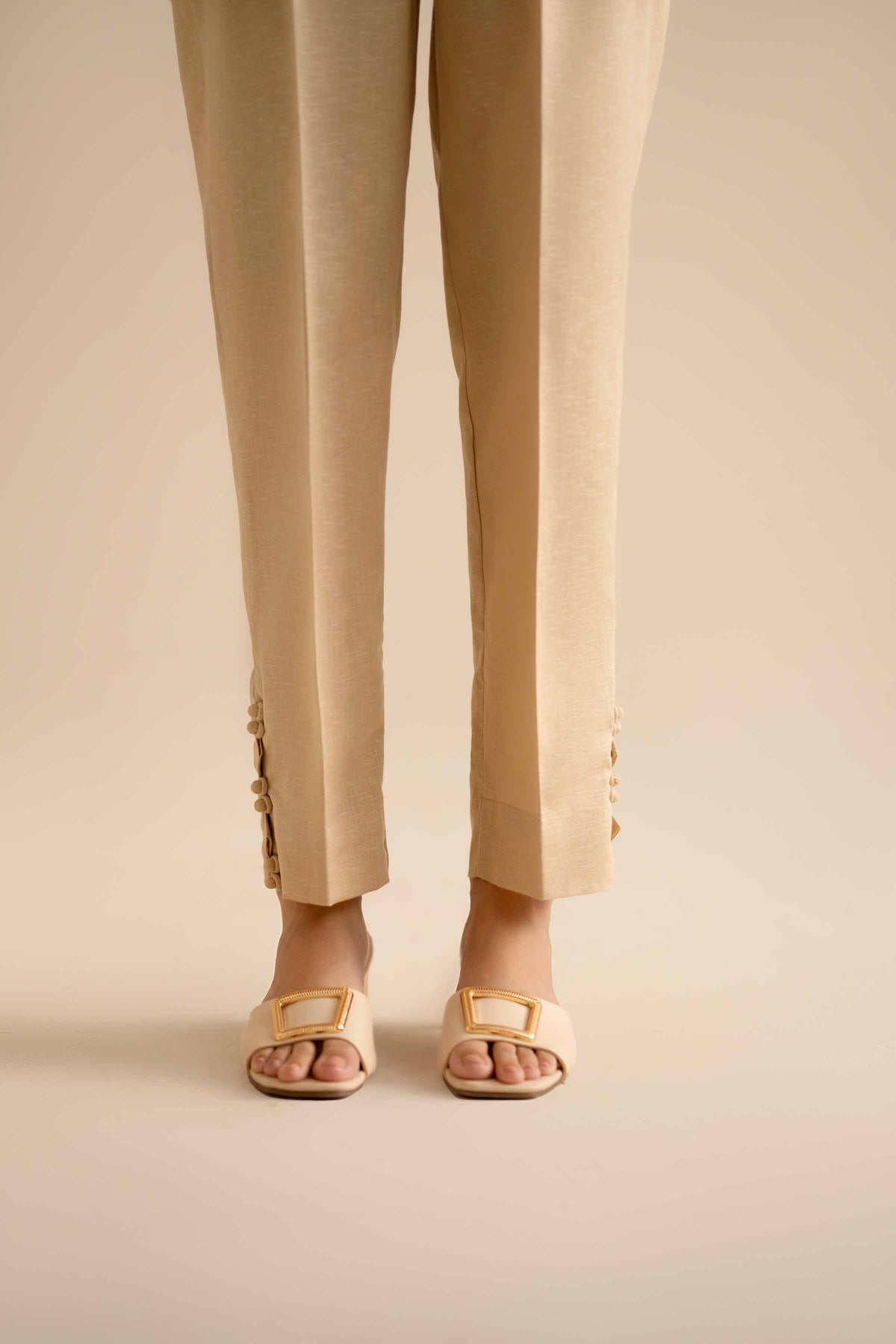 Basic Trousers - PW25-129 Beige Karandi 1PC Solids Nishat Australia