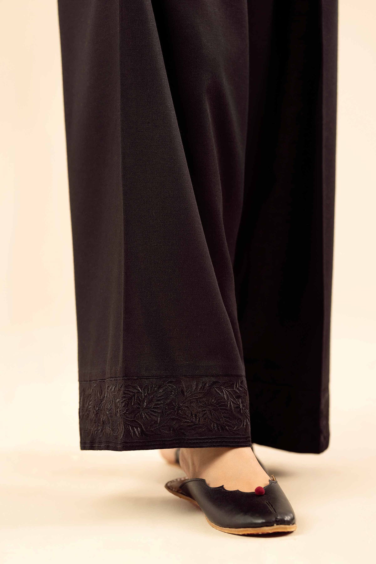 Embroidered Shalwar - PW25-132 Black Karandi 1PC Embroidered Nishat Australia