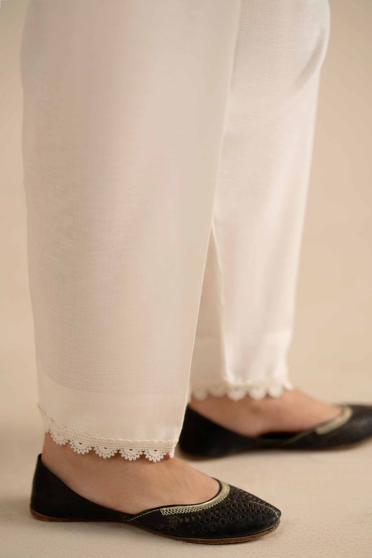 Basic Shalwar - PW25-150 White Karandi 1PC Solids Nishat Australia
