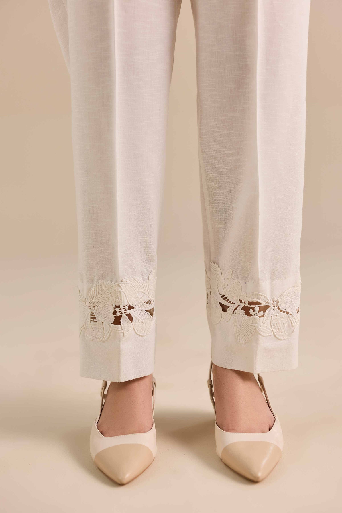 Basic Pants - PW25-164 White Karandi 1PC Solids Nishat Australia