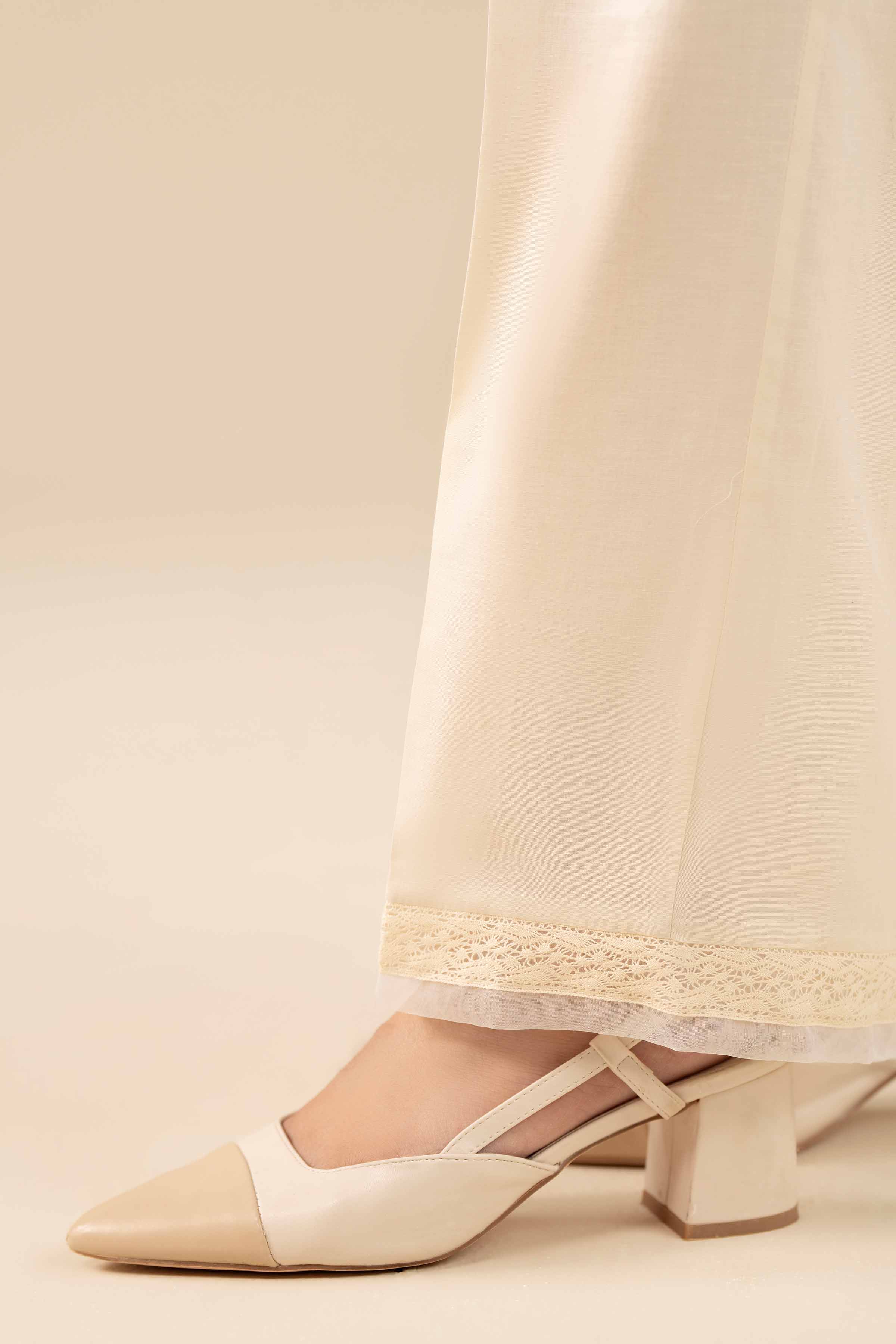 Basic Trousers - PW25-170 READY TO WEAR White Cambric 1PC Solids
