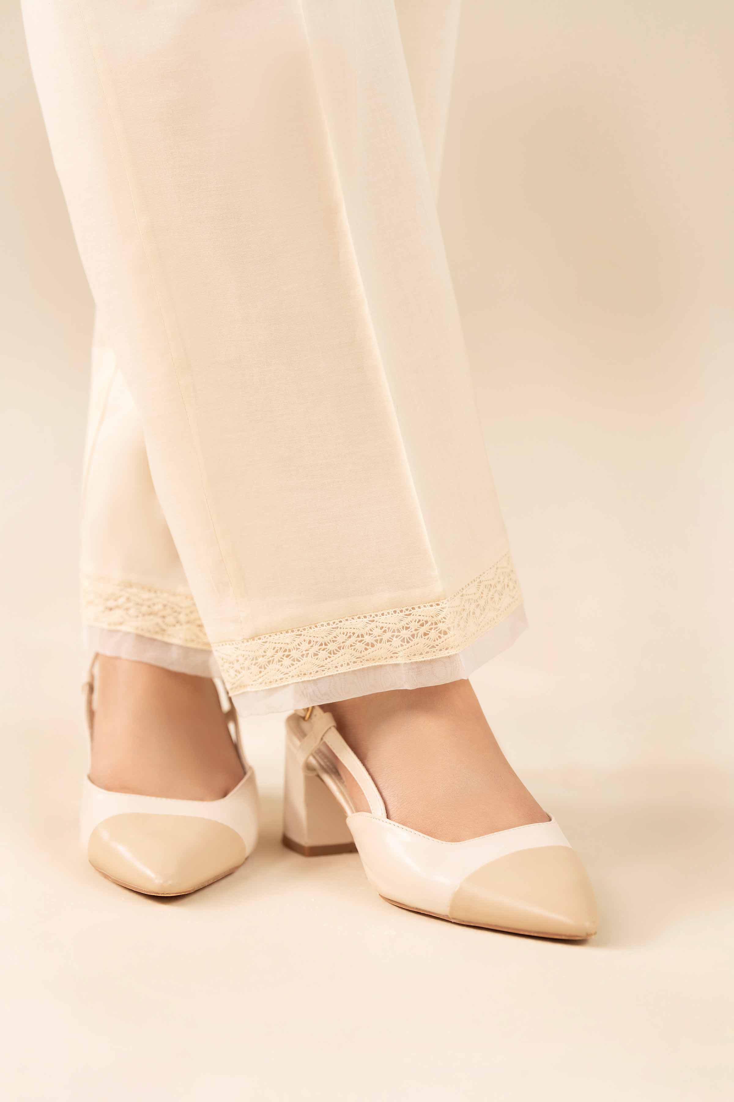 Basic Trousers - PW25-170 READY TO WEAR White Cambric 1PC Solids