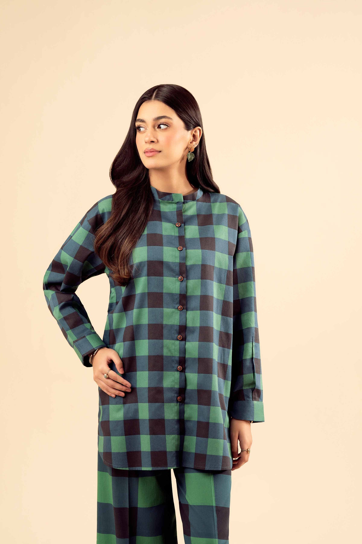 2 Piece - Printed Suit - PW25-18 Green Cambric 2PC Printed Nishat Australia