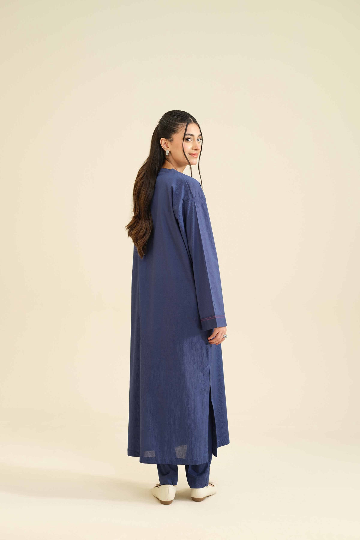 2 Piece - Basic Suit - PW25-207 Blue Chiffon 2PC Solids Nishat Australia