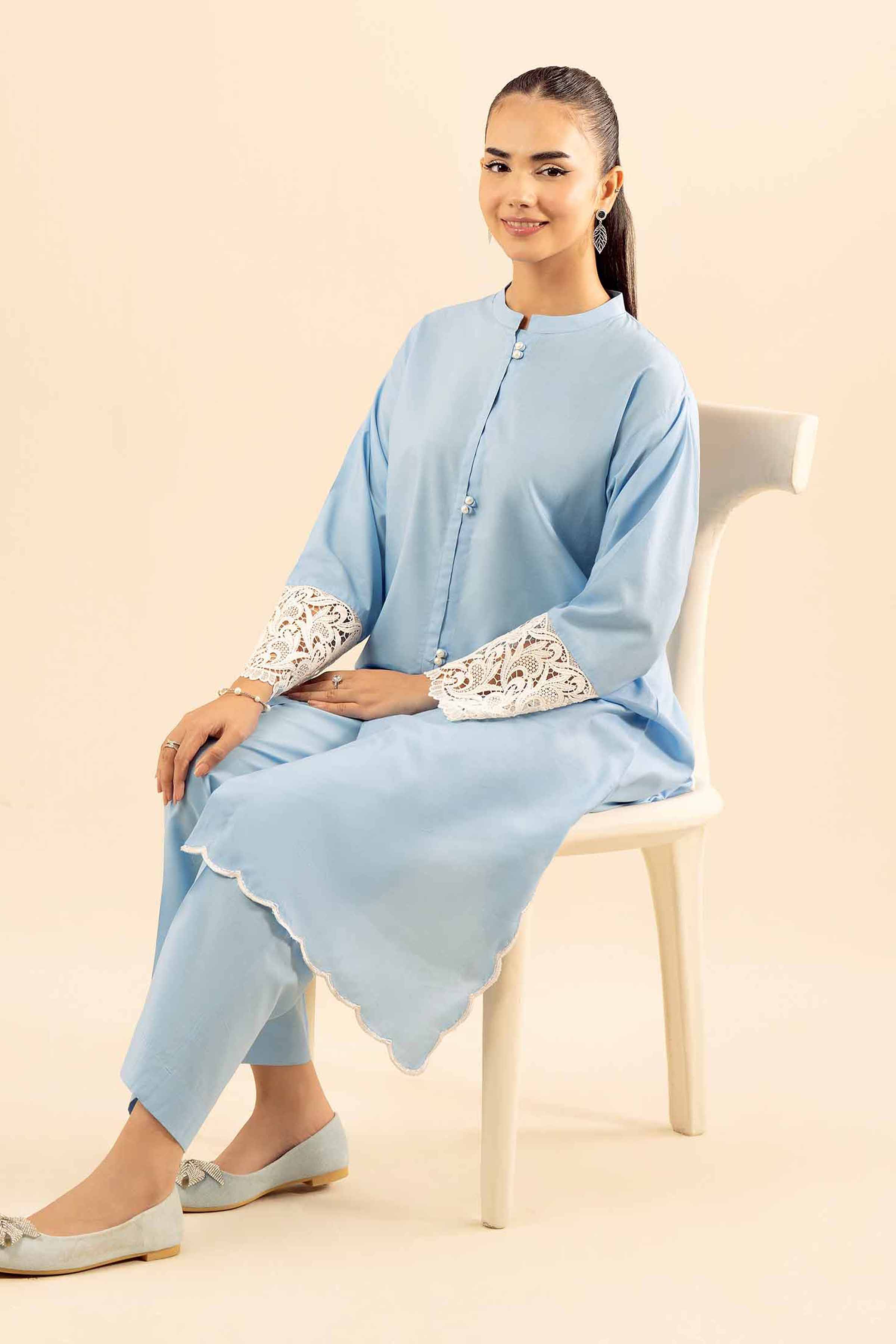 2 Piece - Basic Suit - PW25-212 READY TO WEAR Blue Wool 2 Pieces Solids