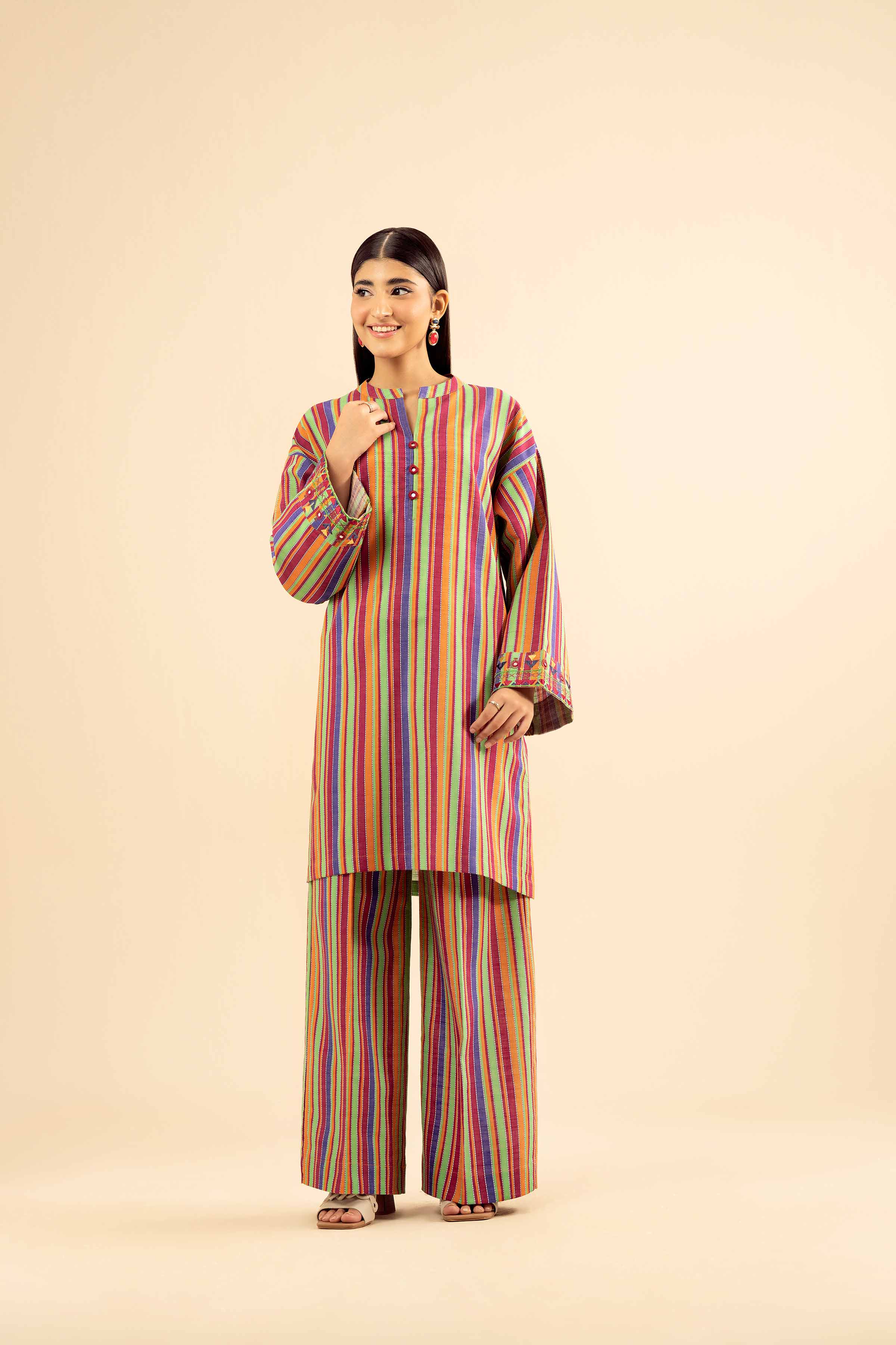 2 Piece - Printed Embroidered Suit - PW25-223 READY TO WEAR Multi Khaddar 2PC Embroidered