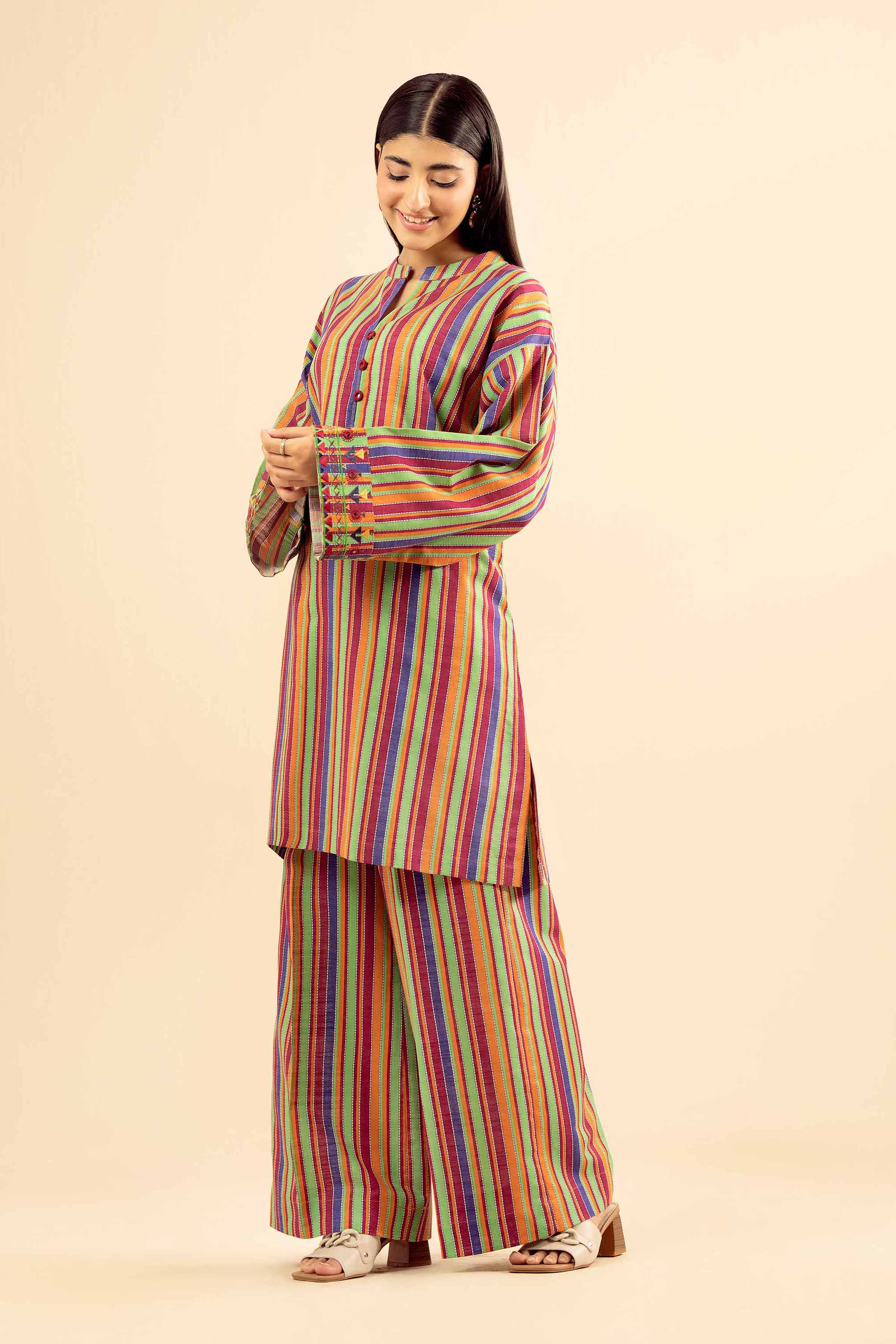2 Piece - Printed Embroidered Suit - PW25-223 READY TO WEAR Multi Khaddar 2PC Embroidered