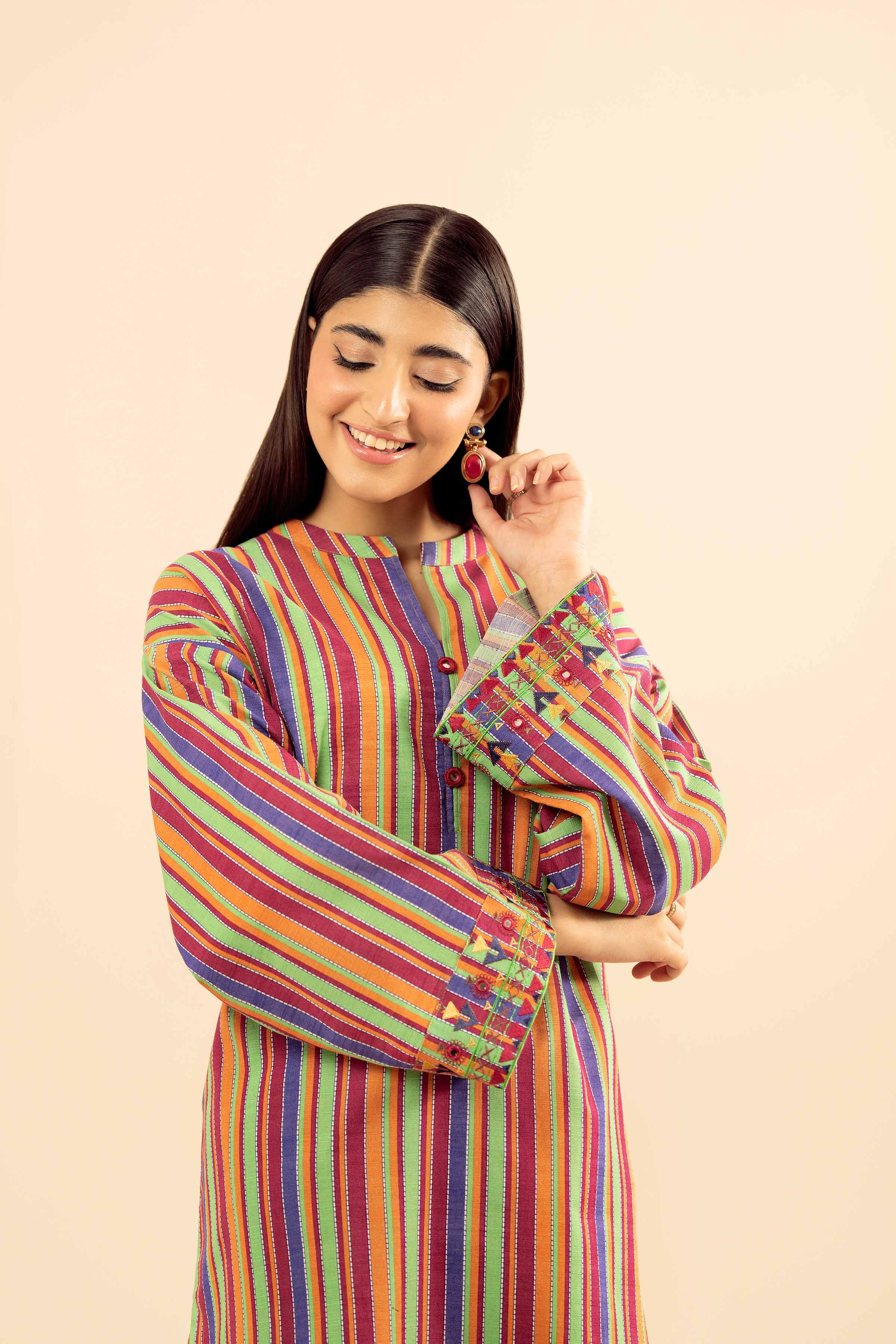 2 Piece - Printed Embroidered Suit - PW25-223 READY TO WEAR Multi Khaddar 2PC Embroidered