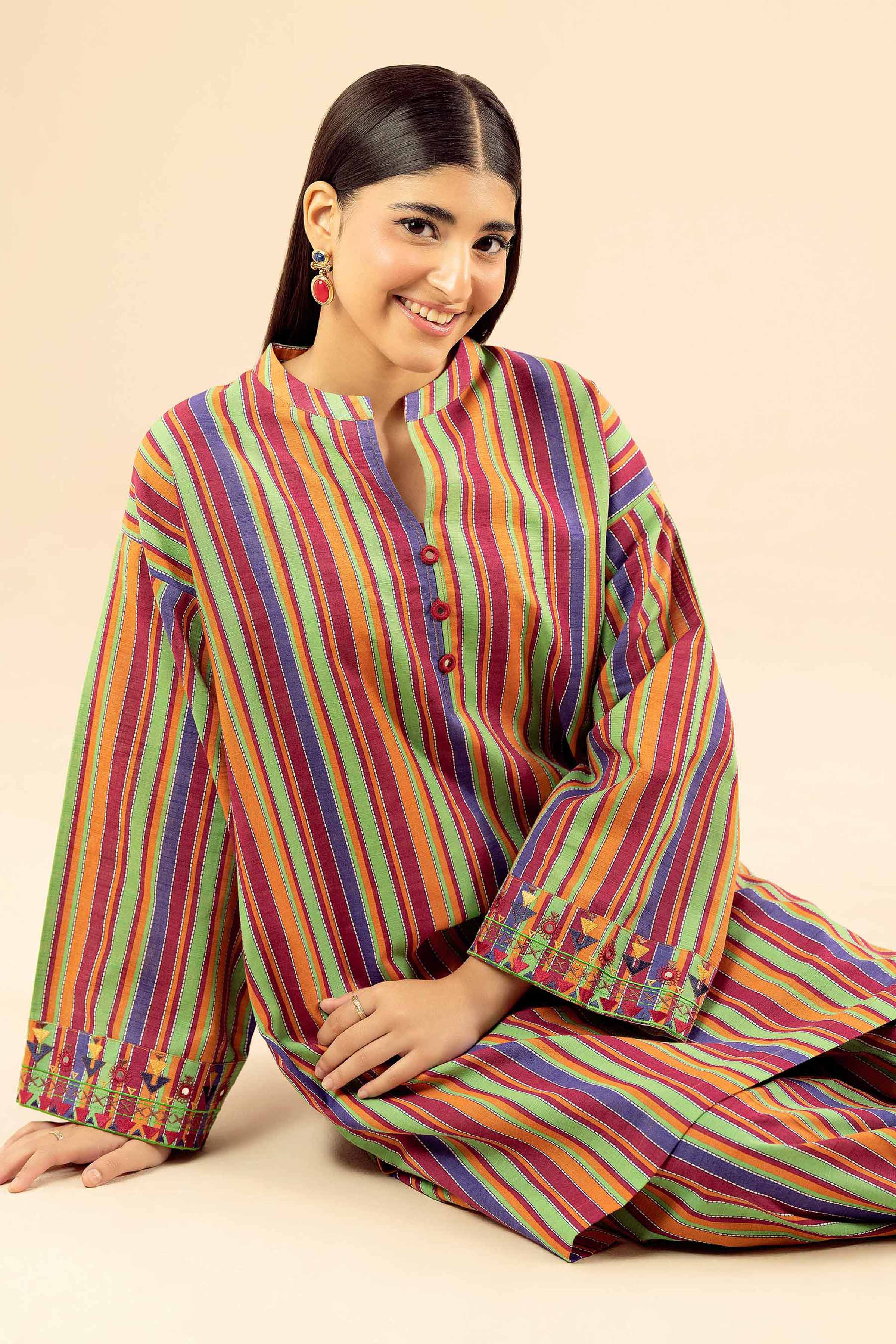 2 Piece - Printed Embroidered Suit - PW25-223 READY TO WEAR Multi Khaddar 2PC Embroidered