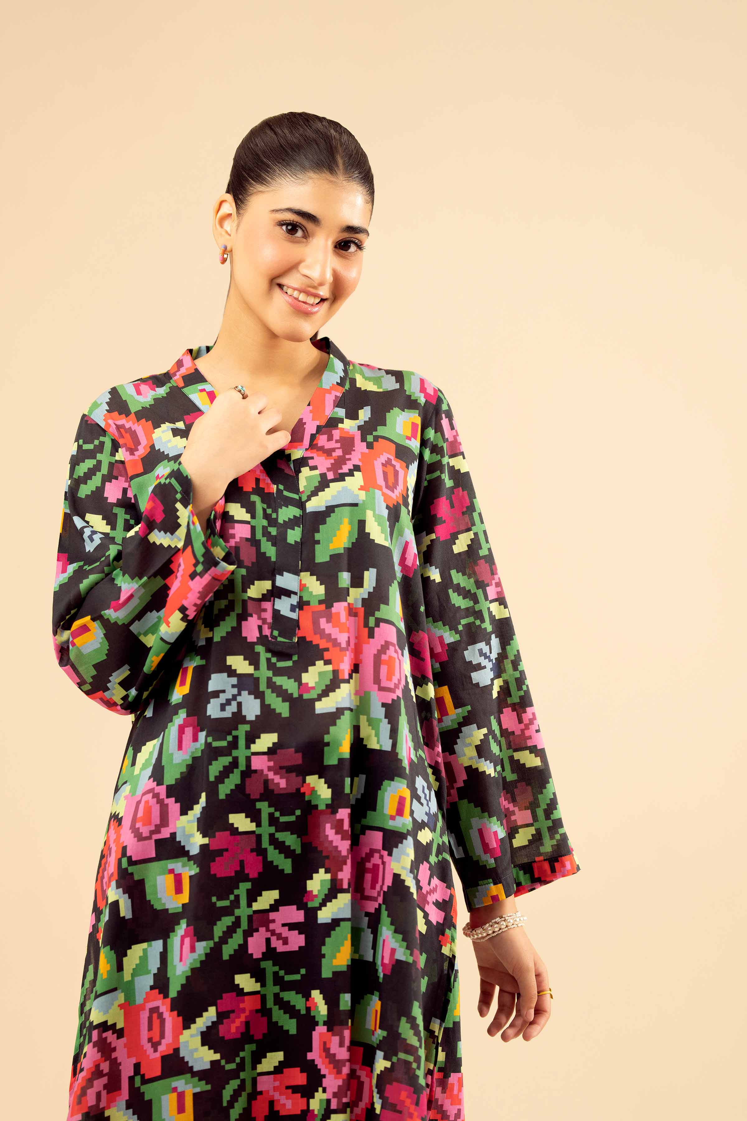 2 Piece - Printed Suit - PW25-23 READY TO WEAR Multi Cambric 2PC Printed