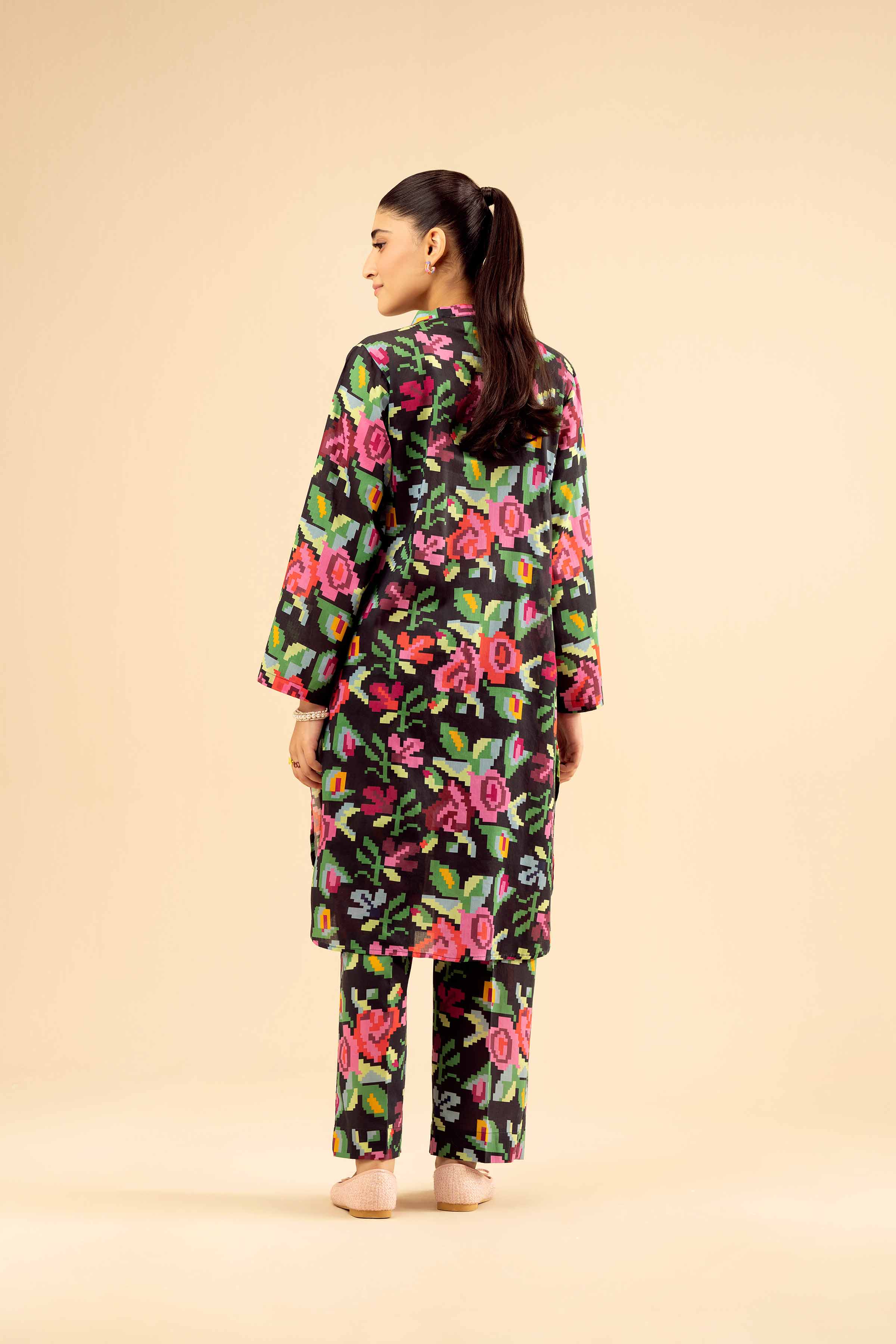 2 Piece - Printed Suit - PW25-23 READY TO WEAR Multi Cambric 2PC Printed