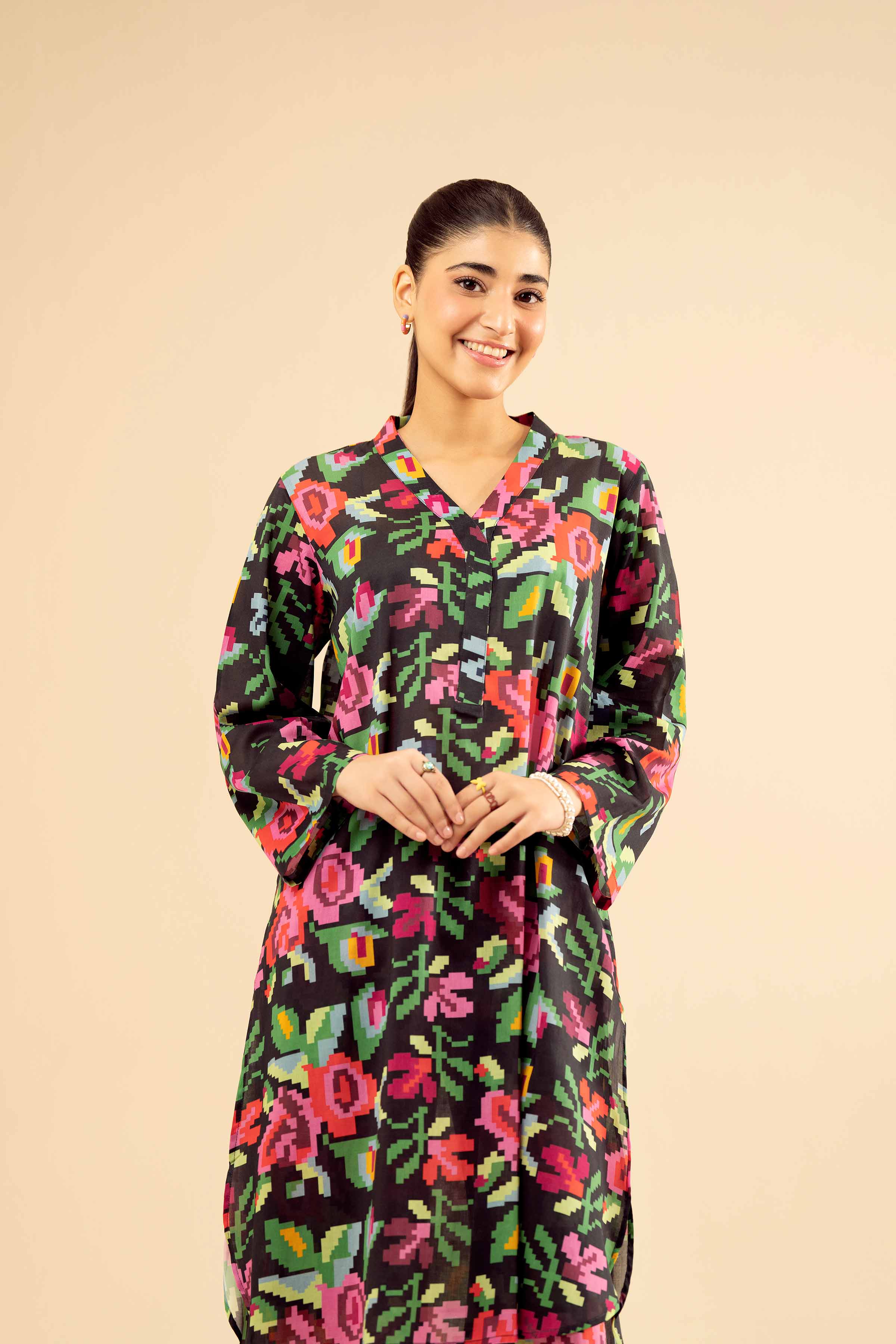 2 Piece - Printed Suit - PW25-23 READY TO WEAR Multi Cambric 2PC Printed