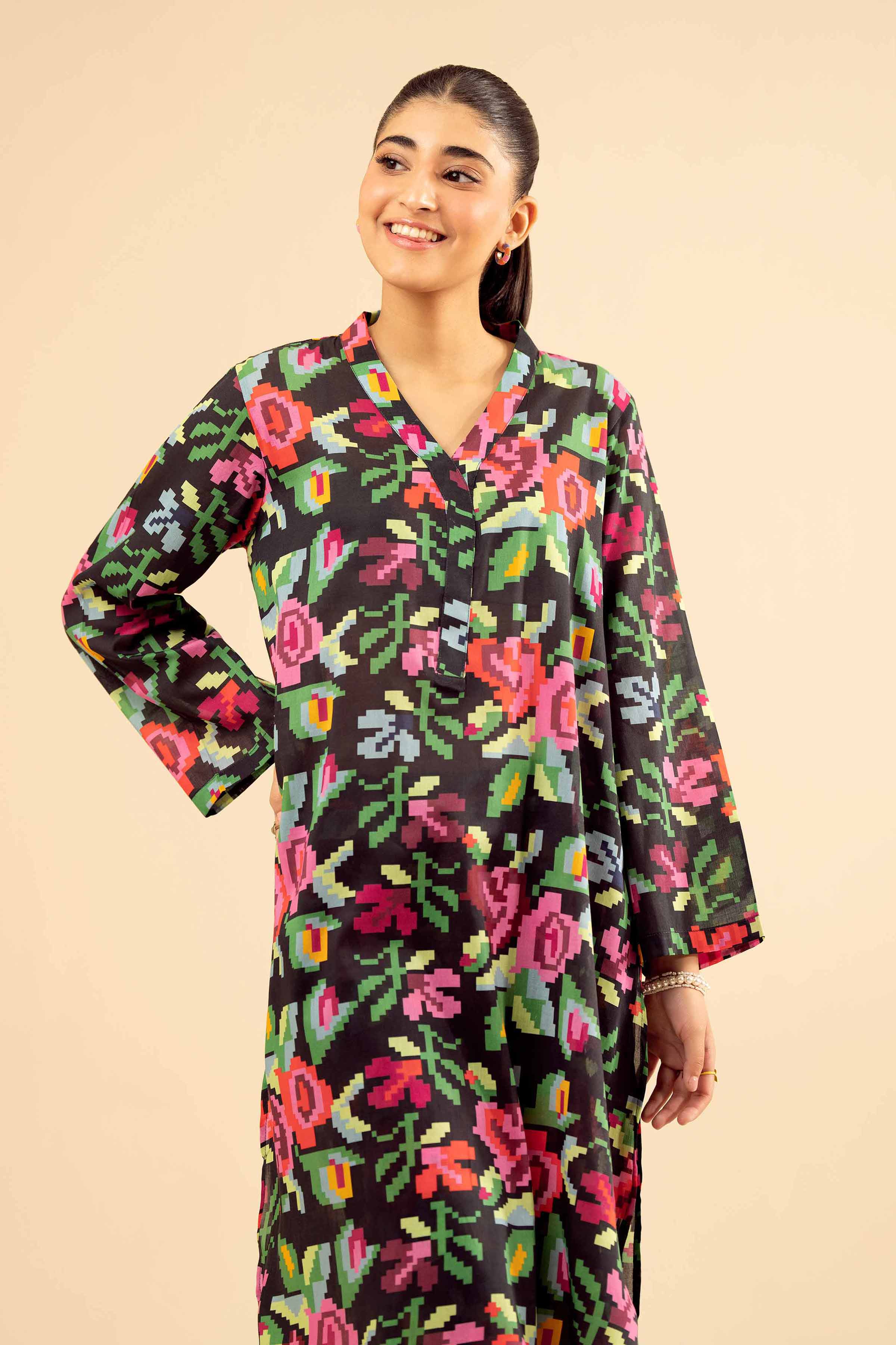 2 Piece - Printed Suit - PW25-23 READY TO WEAR Multi Cambric 2PC Printed