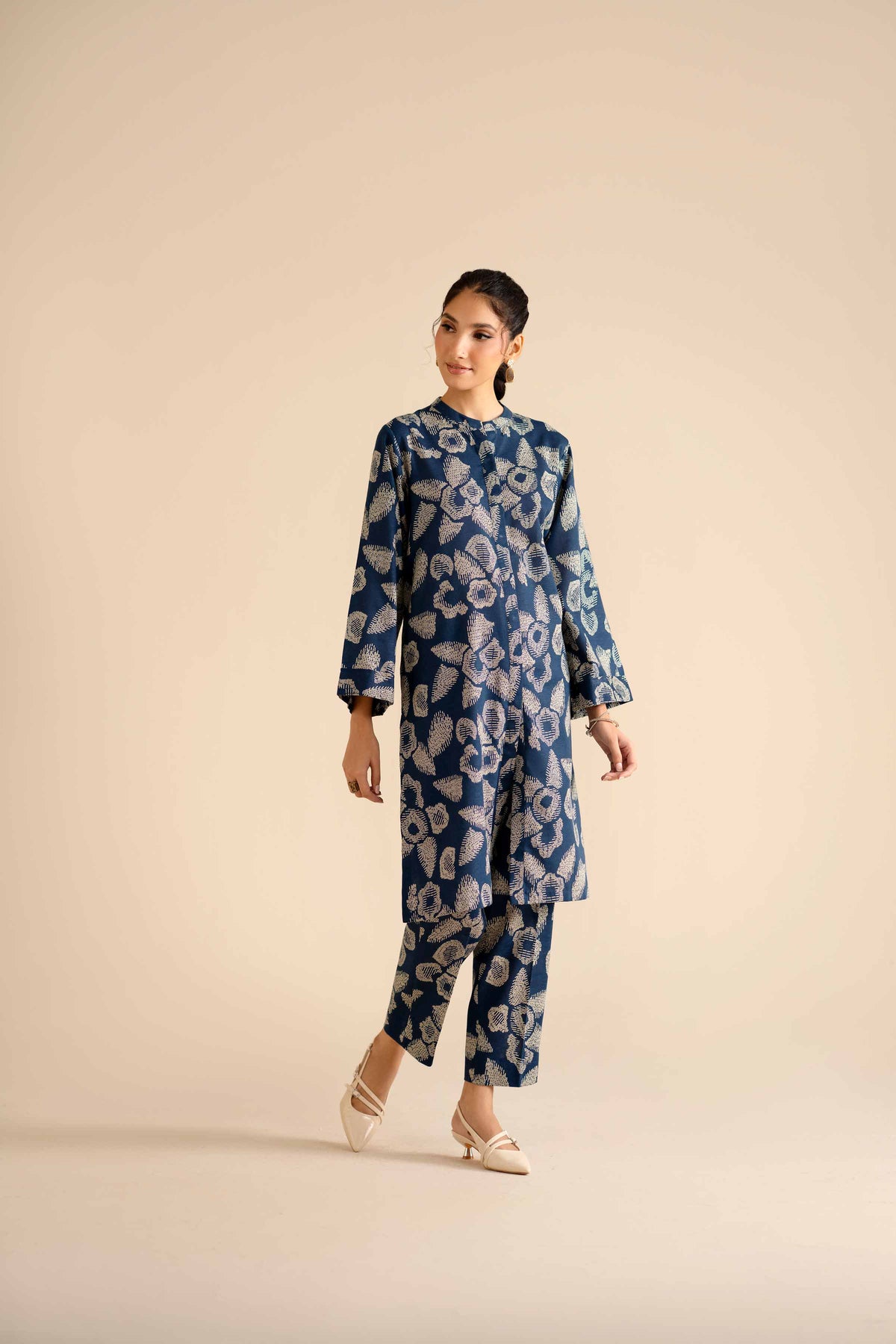 2 Piece - Printed Suit - PW25-233 Blue Karandi 2PC Printed Nishat Australia