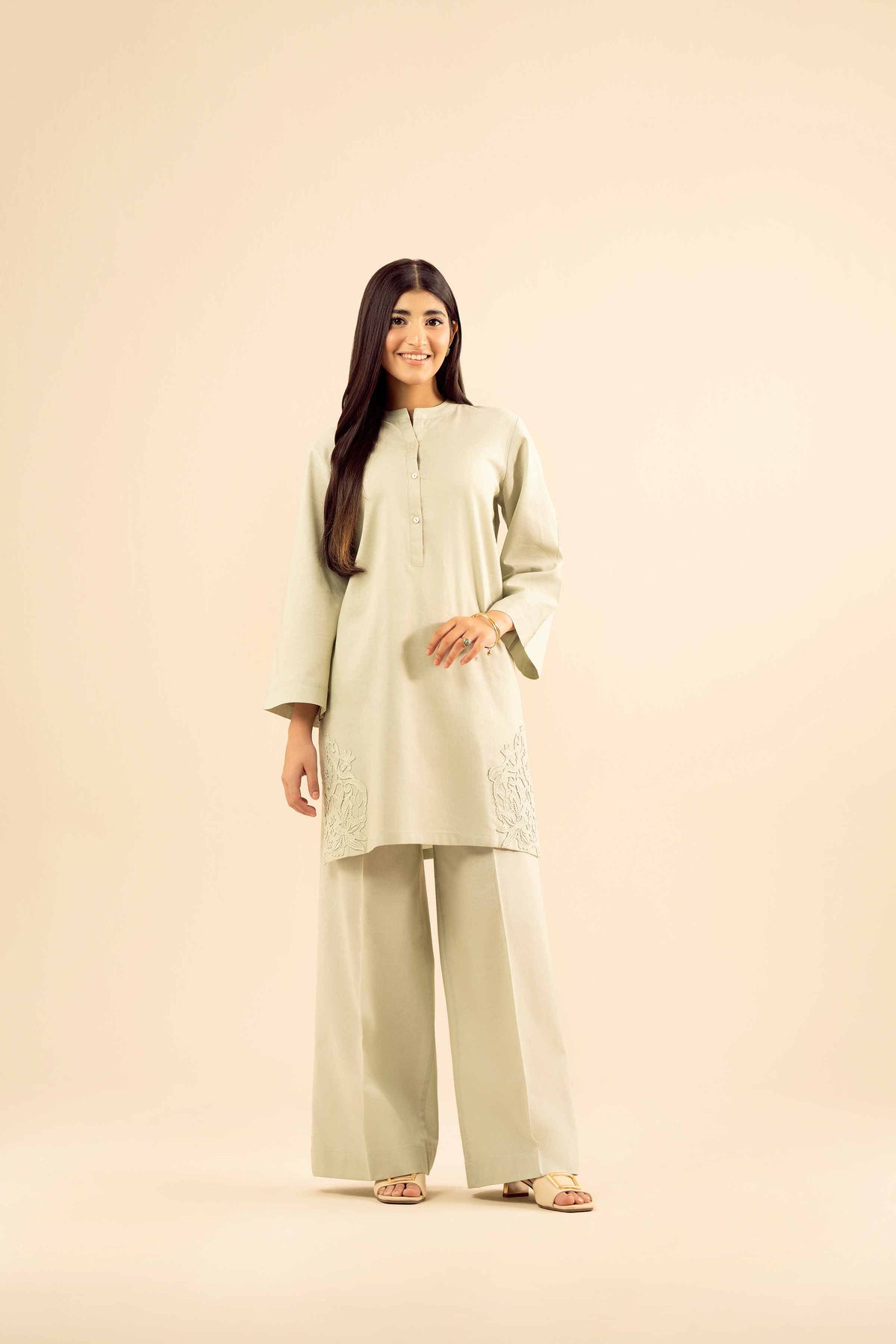 2 Piece - Basic Suit - PW25-245 Green Cotton 2PC Solids Nishat Australia