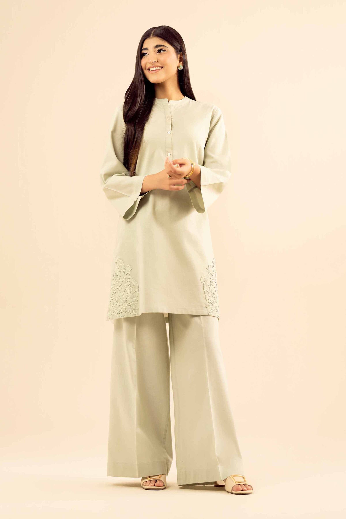 2 Piece - Basic Suit - PW25-245 Green Cotton 2PC Solids Nishat Australia