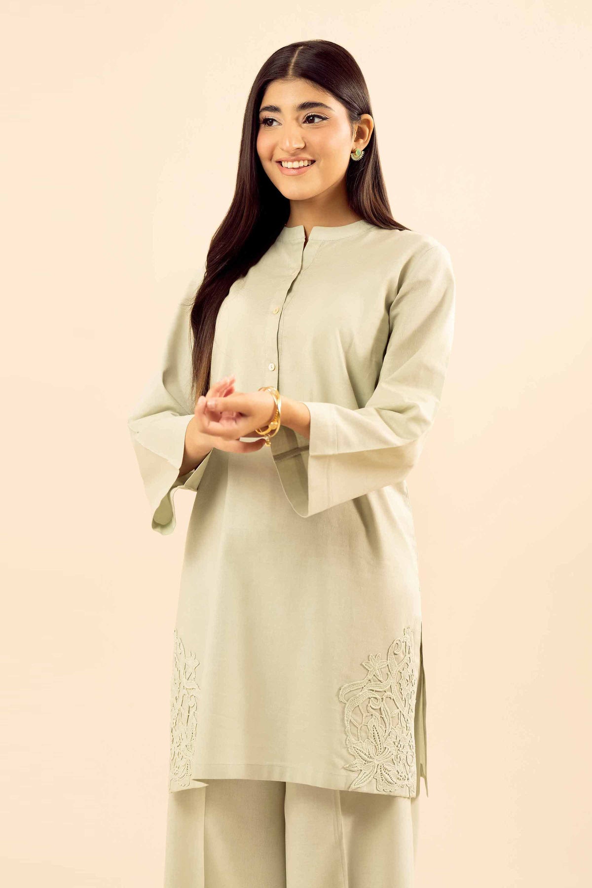 2 Piece - Basic Suit - PW25-245 Green Cotton 2PC Solids Nishat Australia