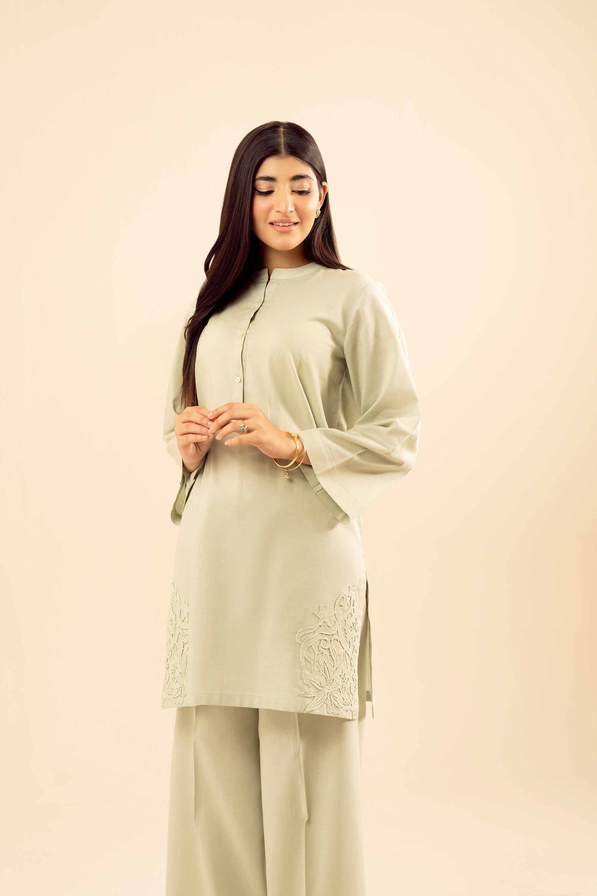 2 Piece - Basic Suit - PW25-245 Green Cotton 2PC Solids Nishat Australia