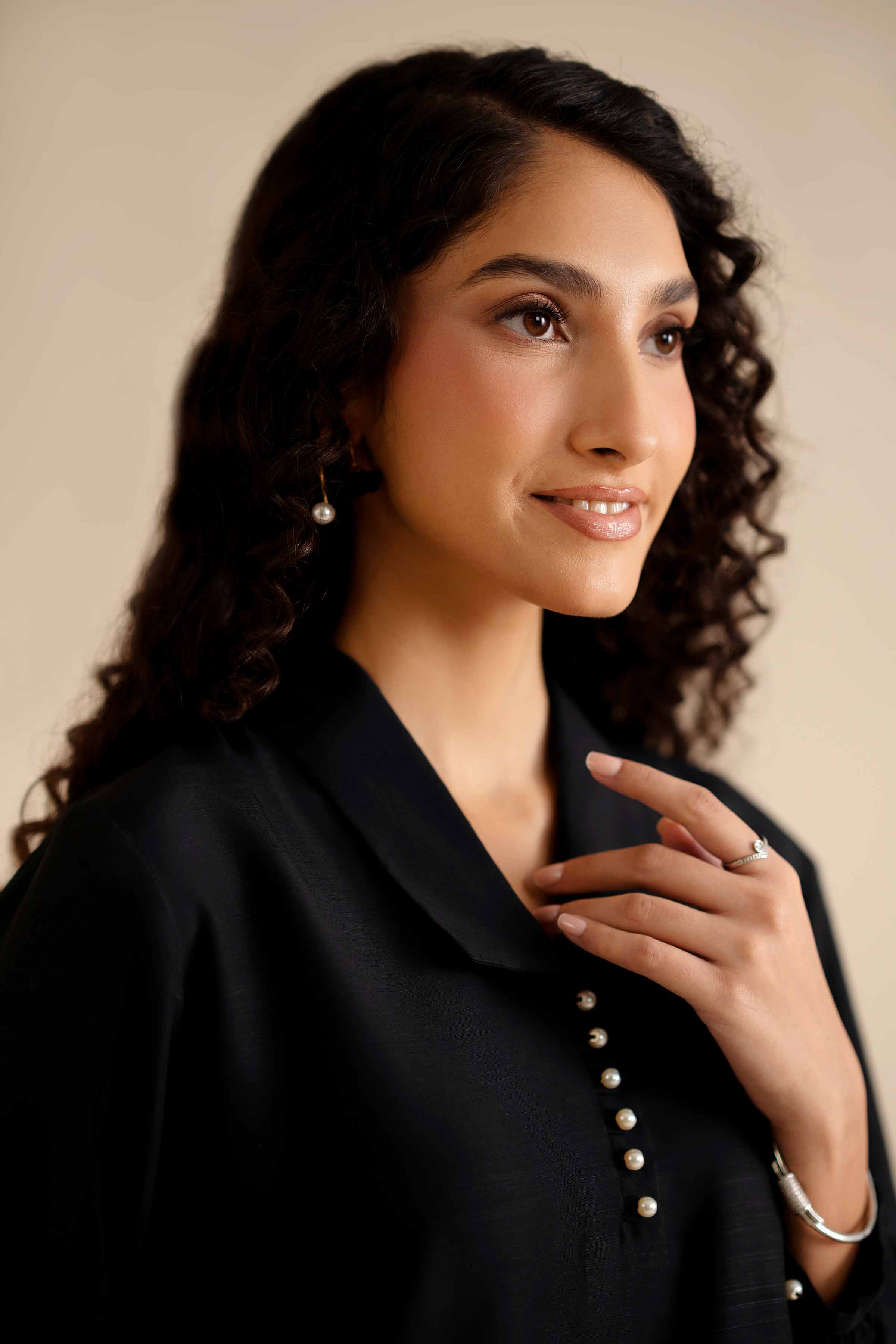 2 Piece - Basic Suit - PW25-248 READY TO WEAR Black Silk 2PC Solids
