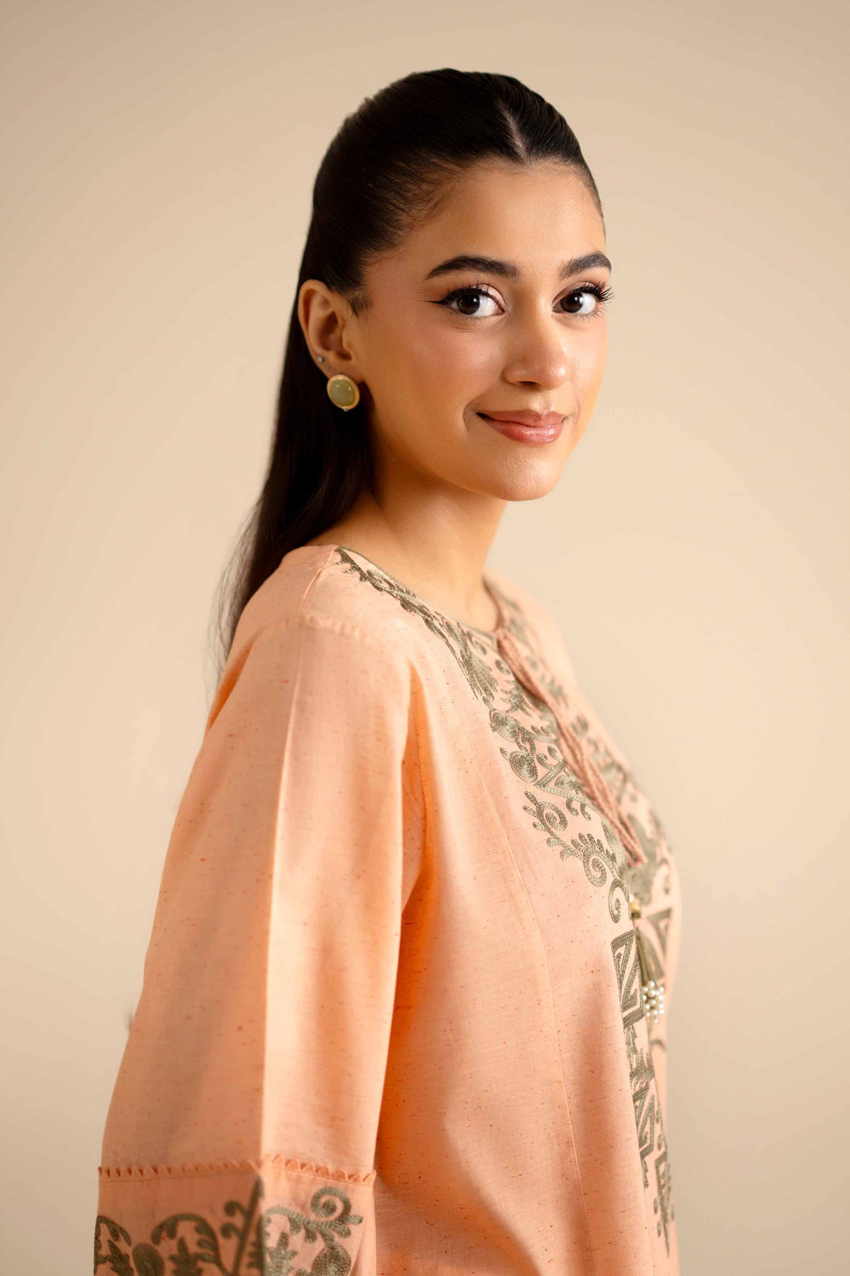 2 Piece - Embroidered Suit - PW25-268 Orange Khaddar 2PC Embroidered Nishat Australia