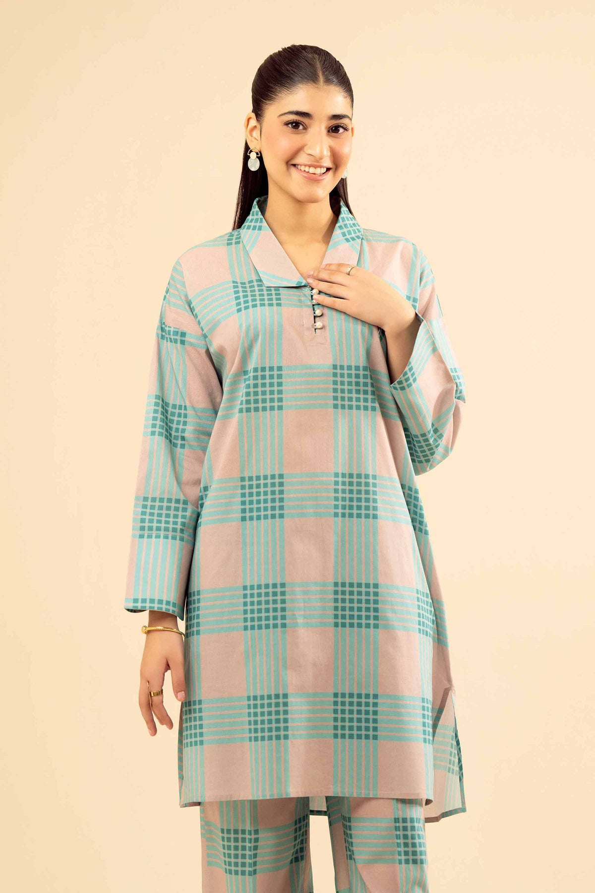 2 Piece - Printed Suit - PW25-28 Blue Cambric 2PC Printed Nishat Australia
