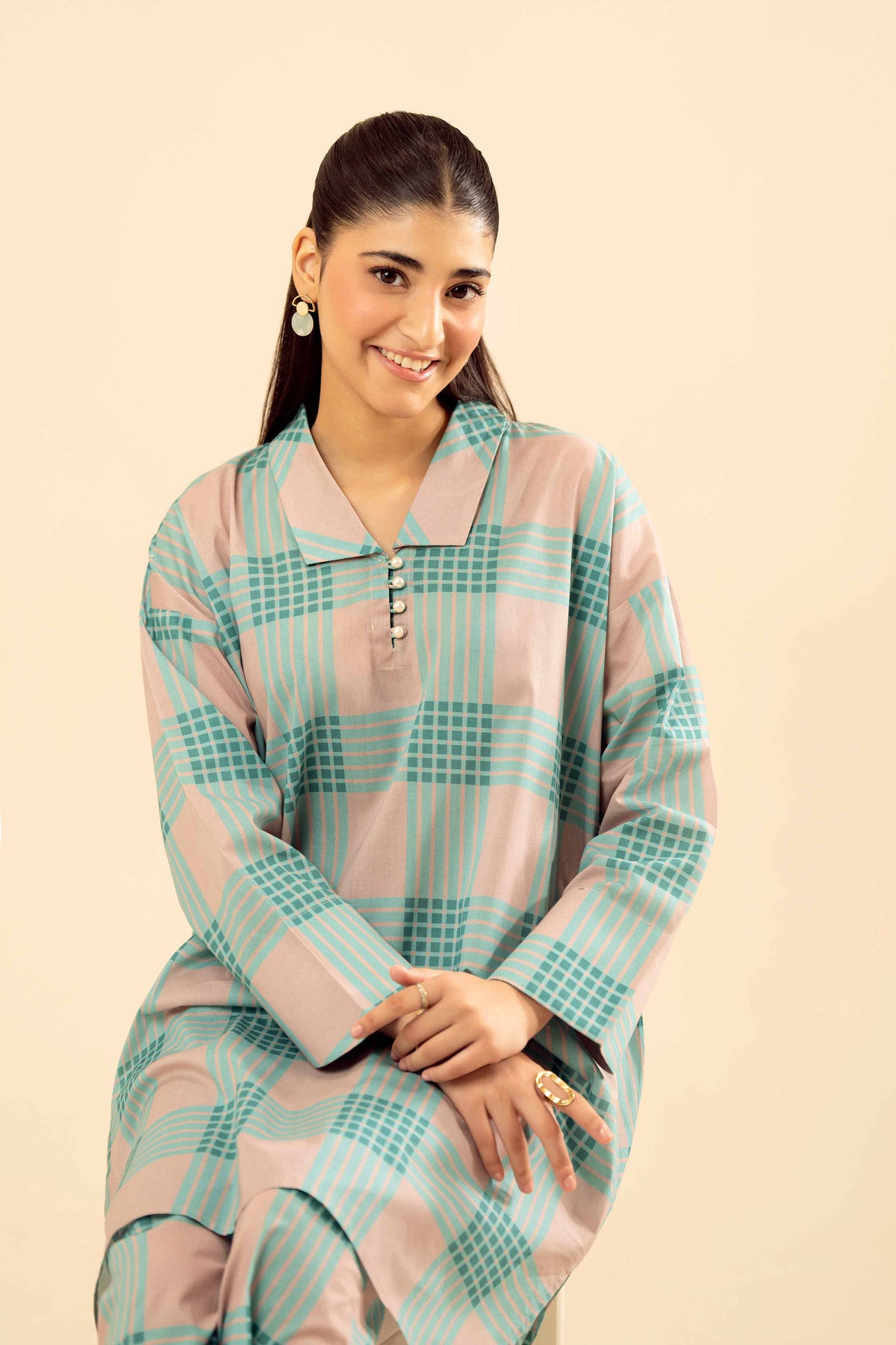 2 Piece - Printed Suit - PW25-28 Blue Cambric 2PC Printed Nishat Australia