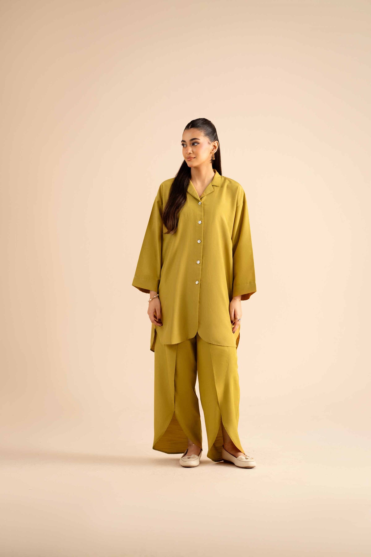 2 Piece - Basic Suit - PW25-317 Green Silk 2PC Solids Nishat Australia