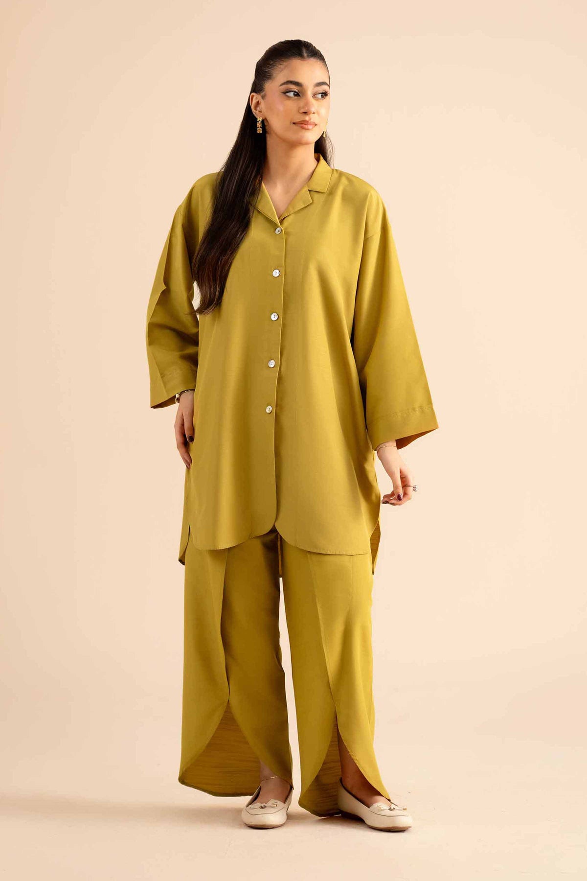 2 Piece - Basic Suit - PW25-317 Green Silk 2PC Solids Nishat Australia
