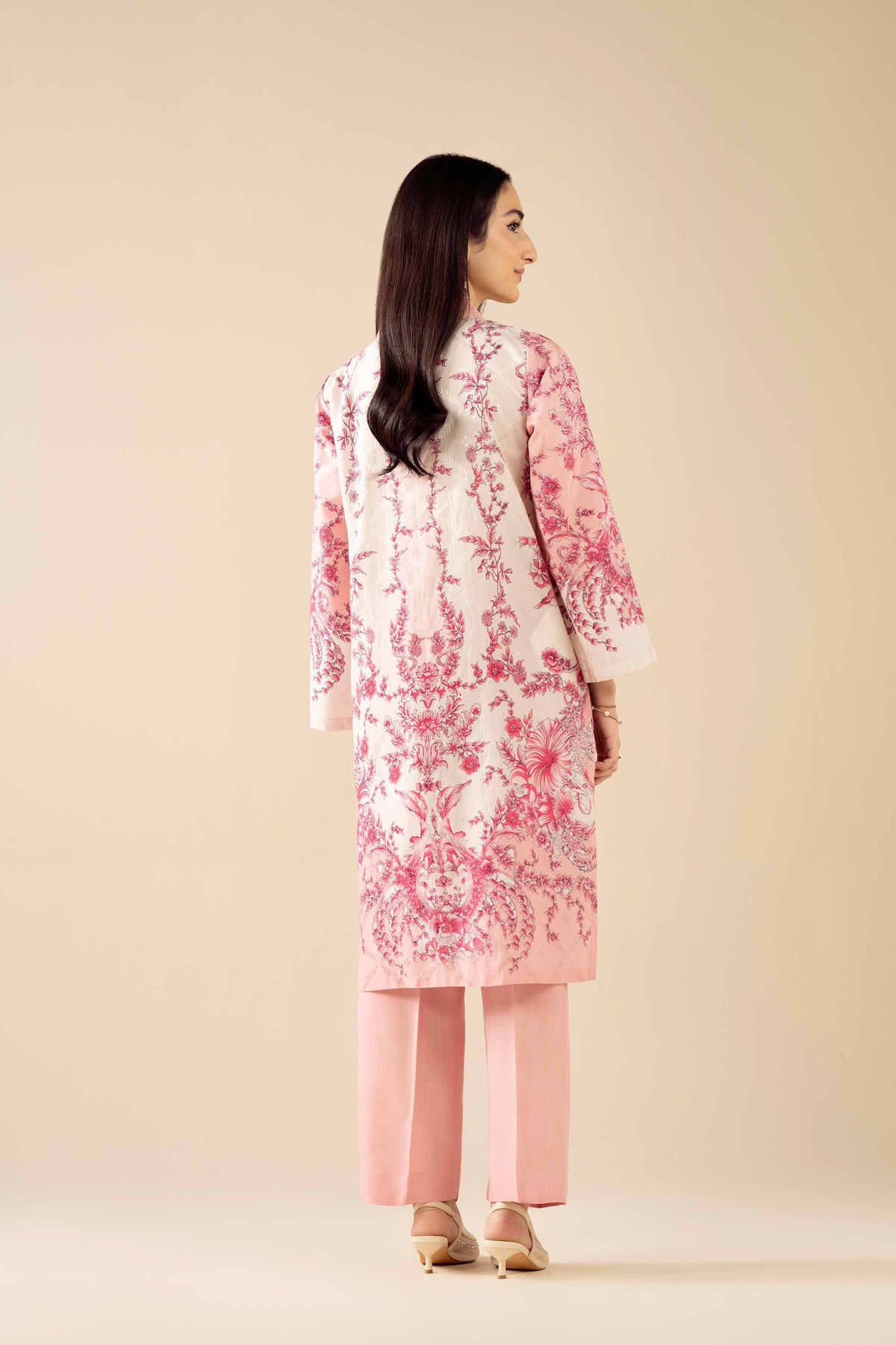 2 Piece - Printed Embroidered Suit - PW25-330 Pink Jacquard 2PC Embroidered Nishat Australia