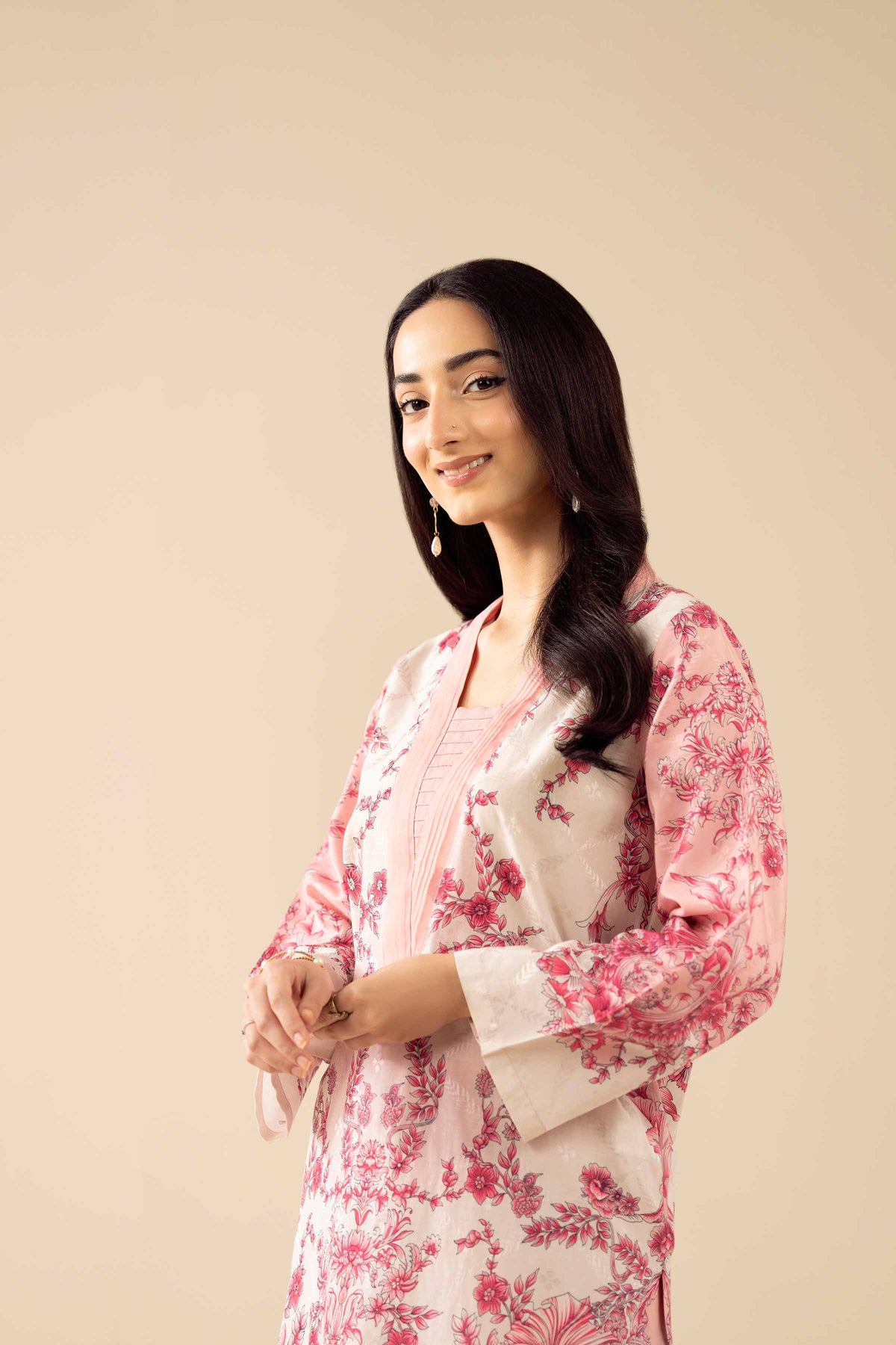 2 Piece - Printed Embroidered Suit - PW25-330 Pink Jacquard 2PC Embroidered Nishat Australia