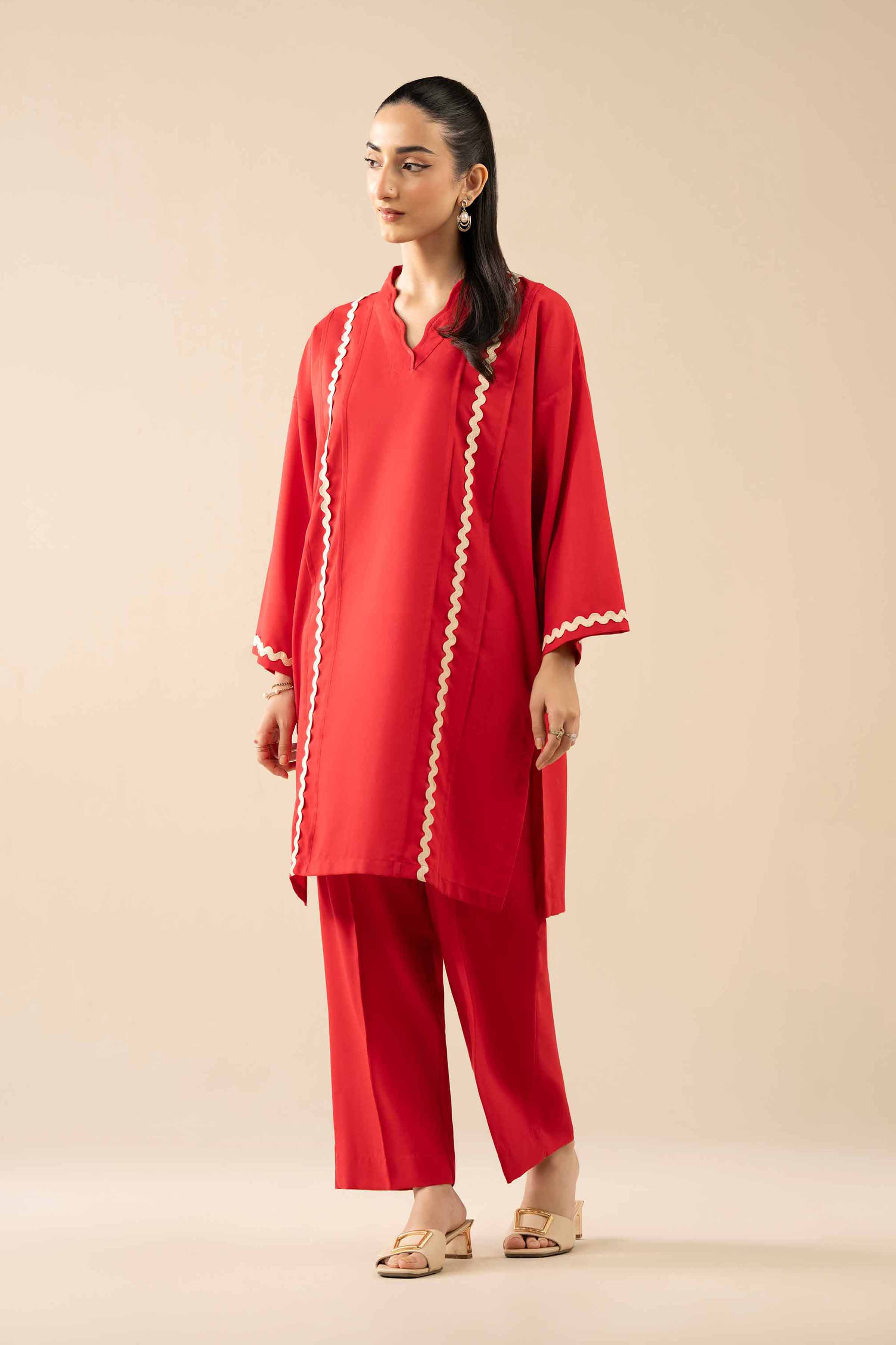 2 Piece - Basic Suit - PW25-380 READY TO WEAR Pink PV 2 Pieces Solids