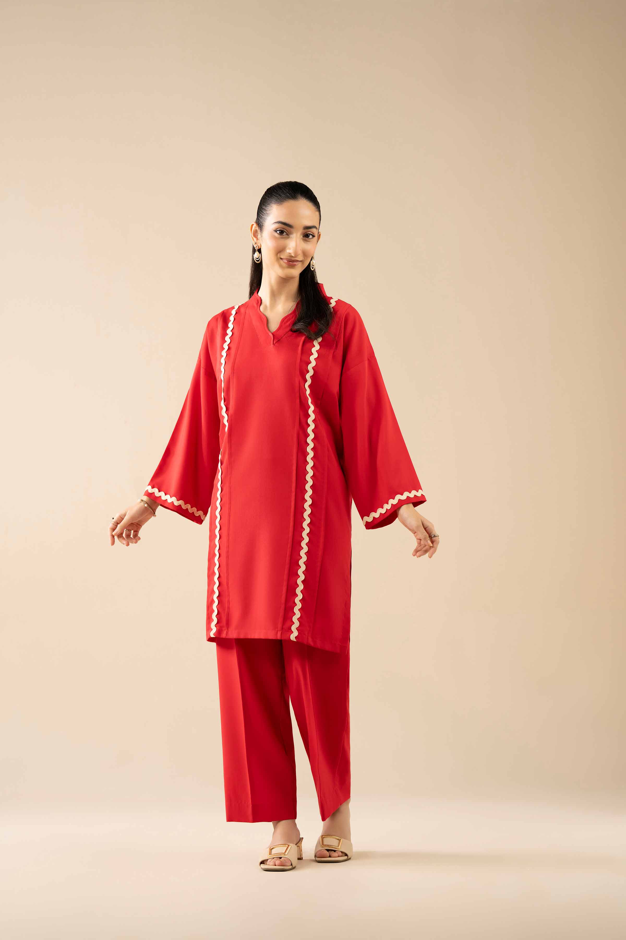 2 Piece - Basic Suit - PW25-380 READY TO WEAR Pink PV 2 Pieces Solids