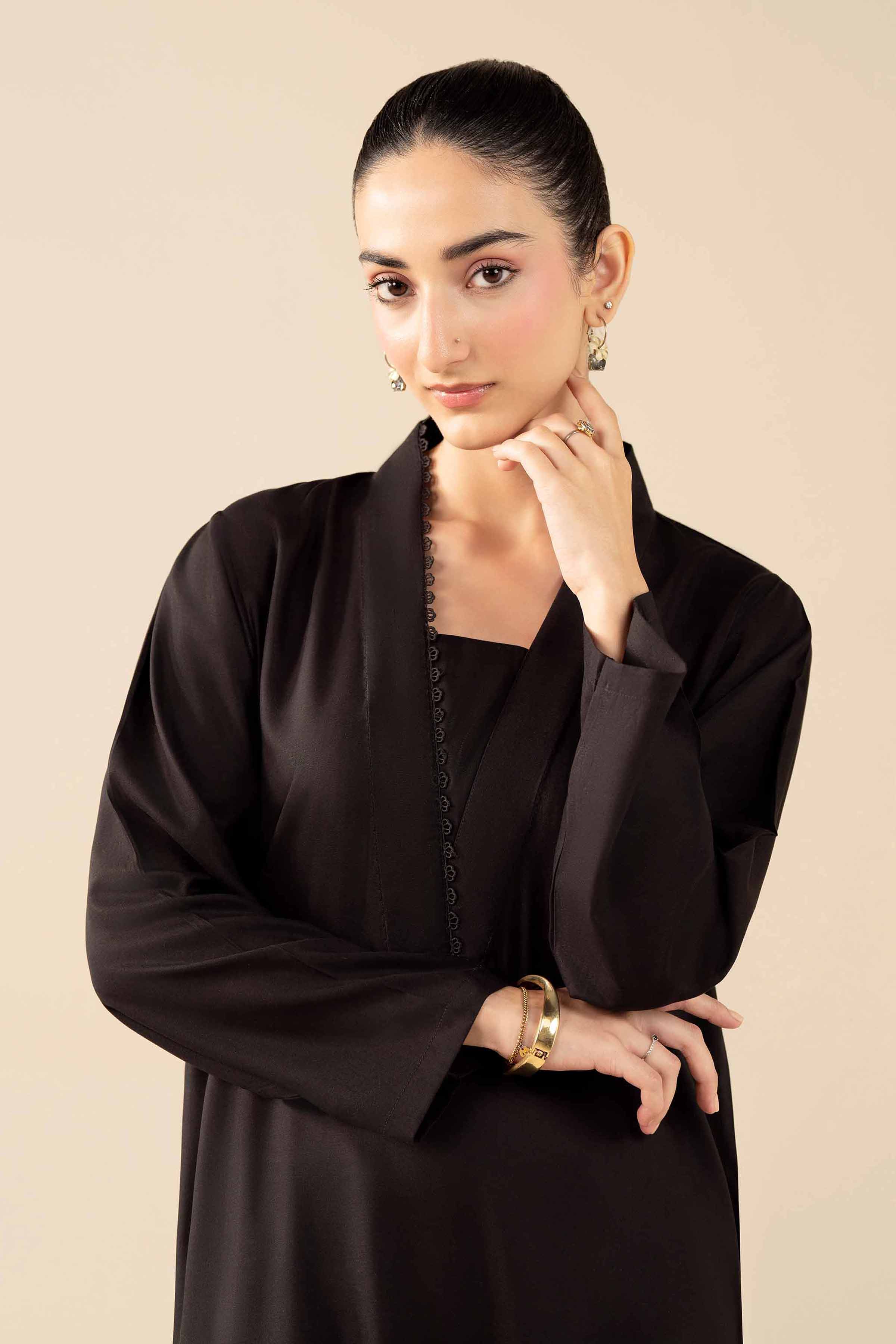 2 Piece - Basic Suit - PW25-383 READY TO WEAR Black Linen 2PC Solids
