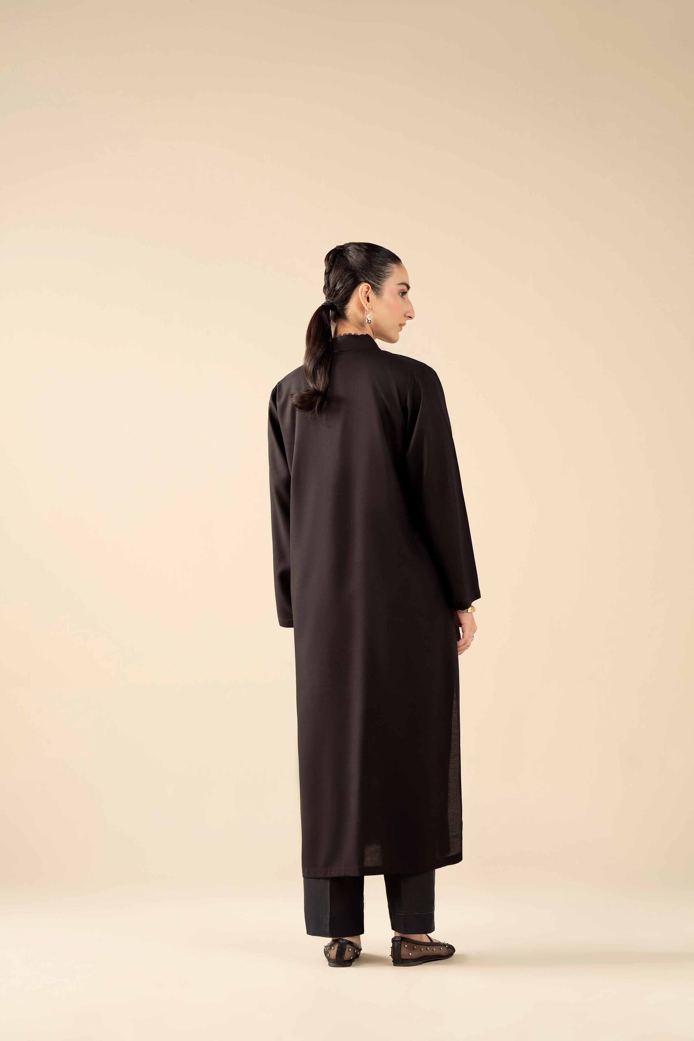 2 Piece - Basic Suit - PW25-383 READY TO WEAR Black Linen 2PC Solids