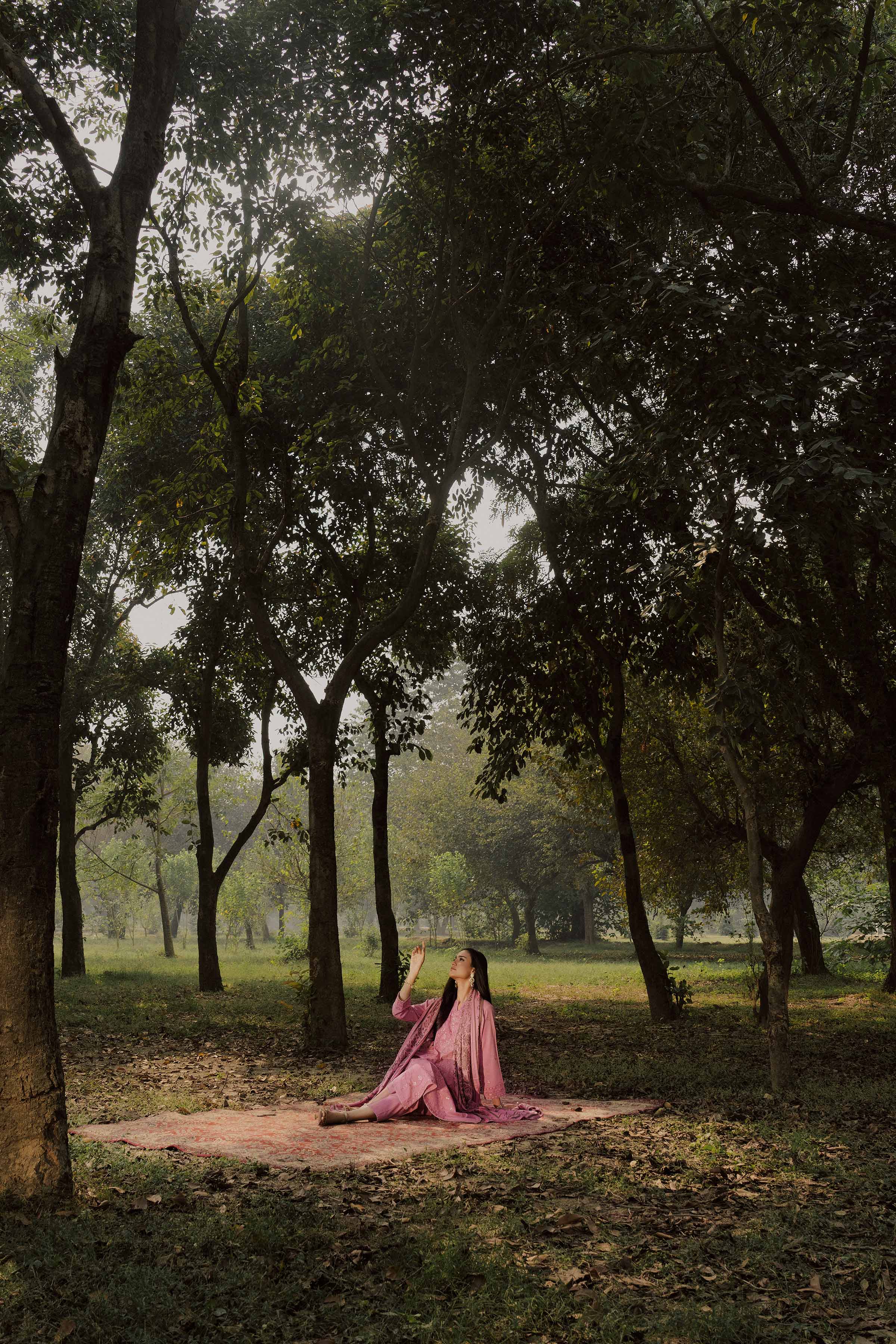 3 Piece - Embroidered Suit - PW25-436 READY TO WEAR Pink Karandi 3PC Embroidered