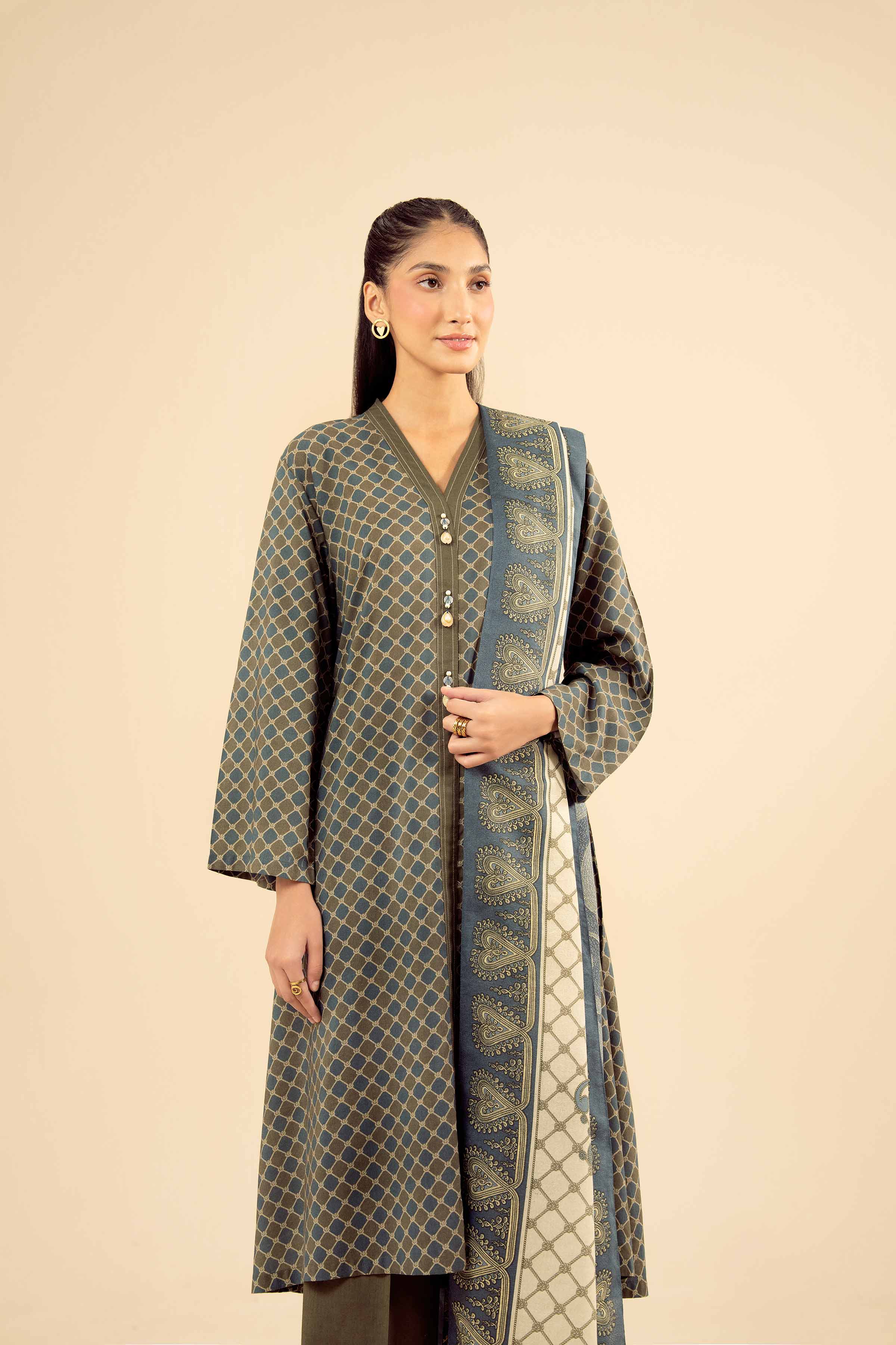 3 Piece - Basic Suit - PW25-465 READY TO WEAR Green Tropical 3PC Solids