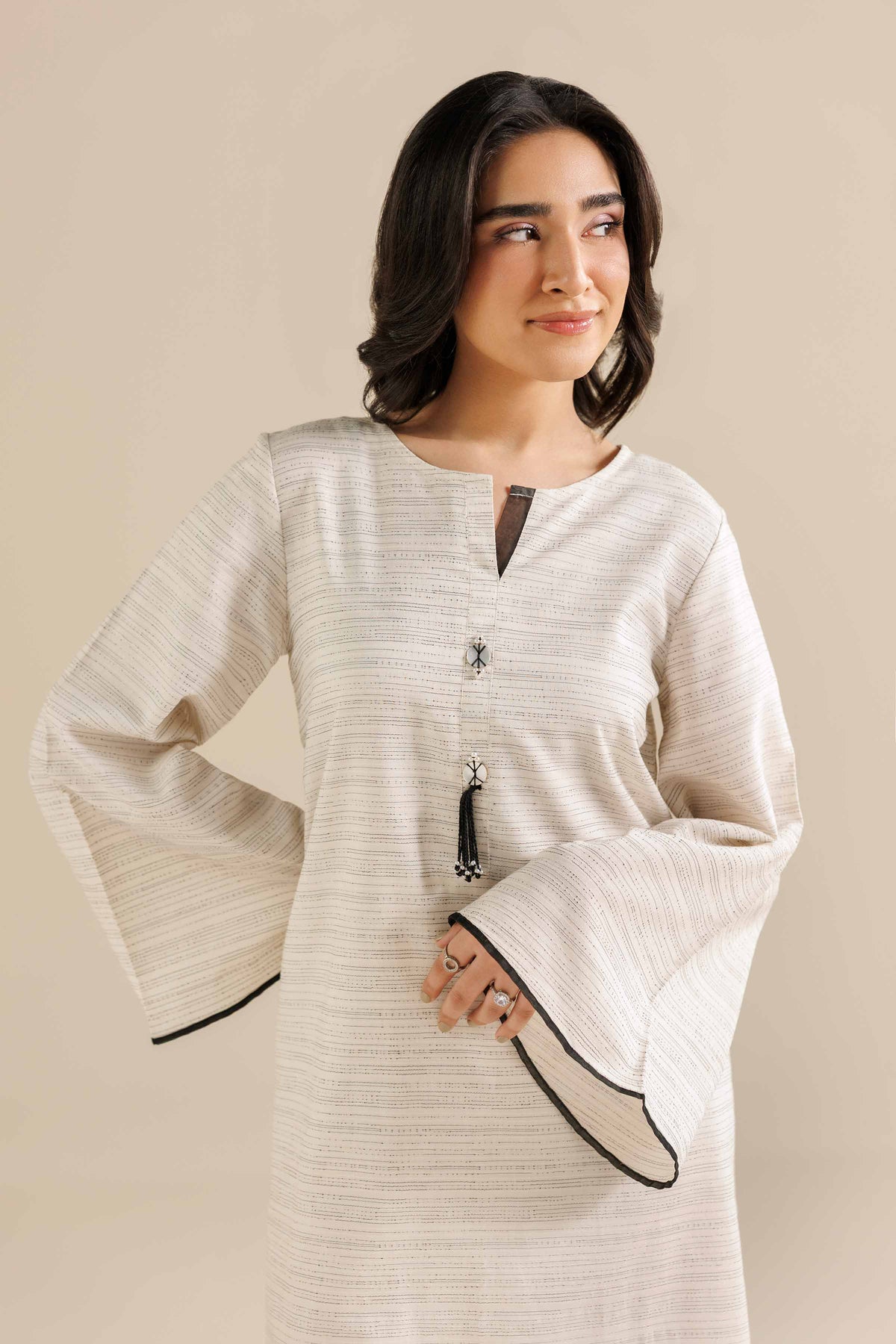2 Piece - Basic Suit - PW25-512 White Yarn Dyed 2PC Solids Nishat Australia