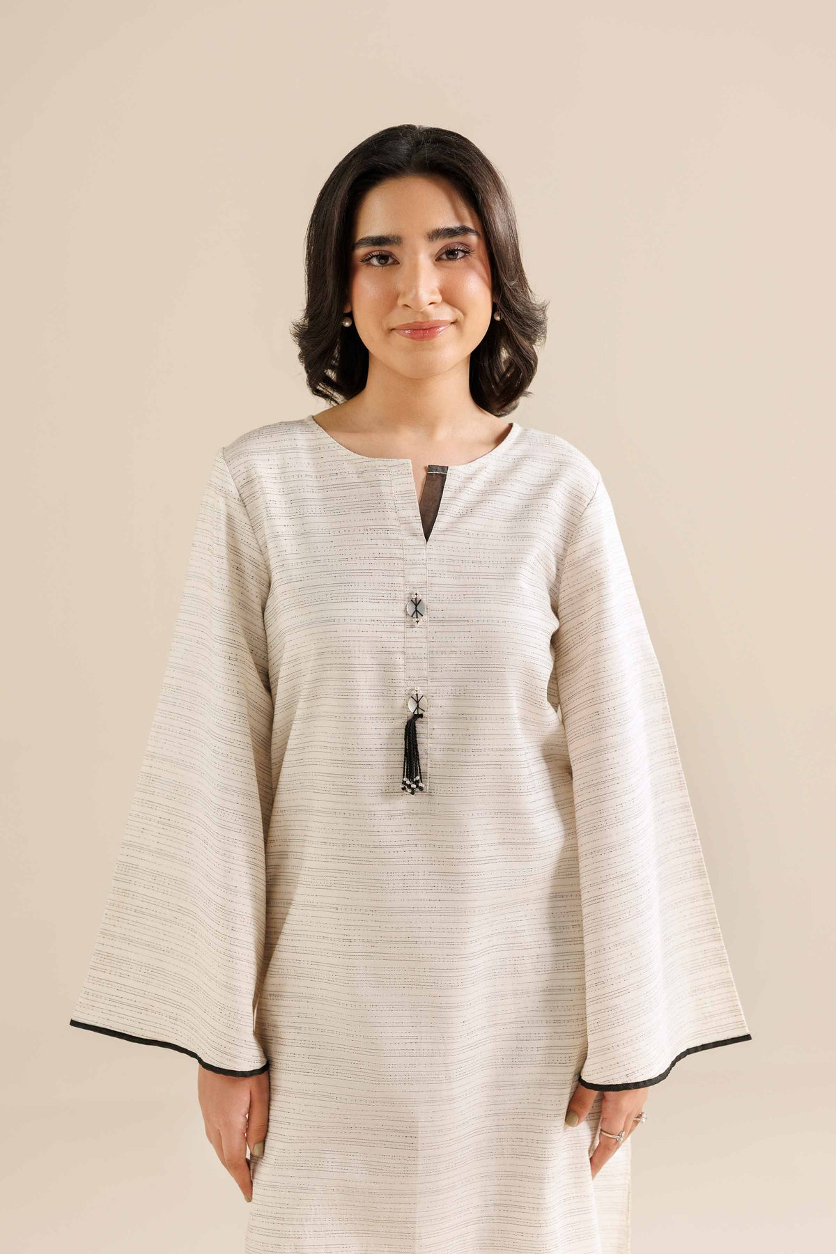 2 Piece - Basic Suit - PW25-512 White Yarn Dyed 2PC Solids Nishat Australia