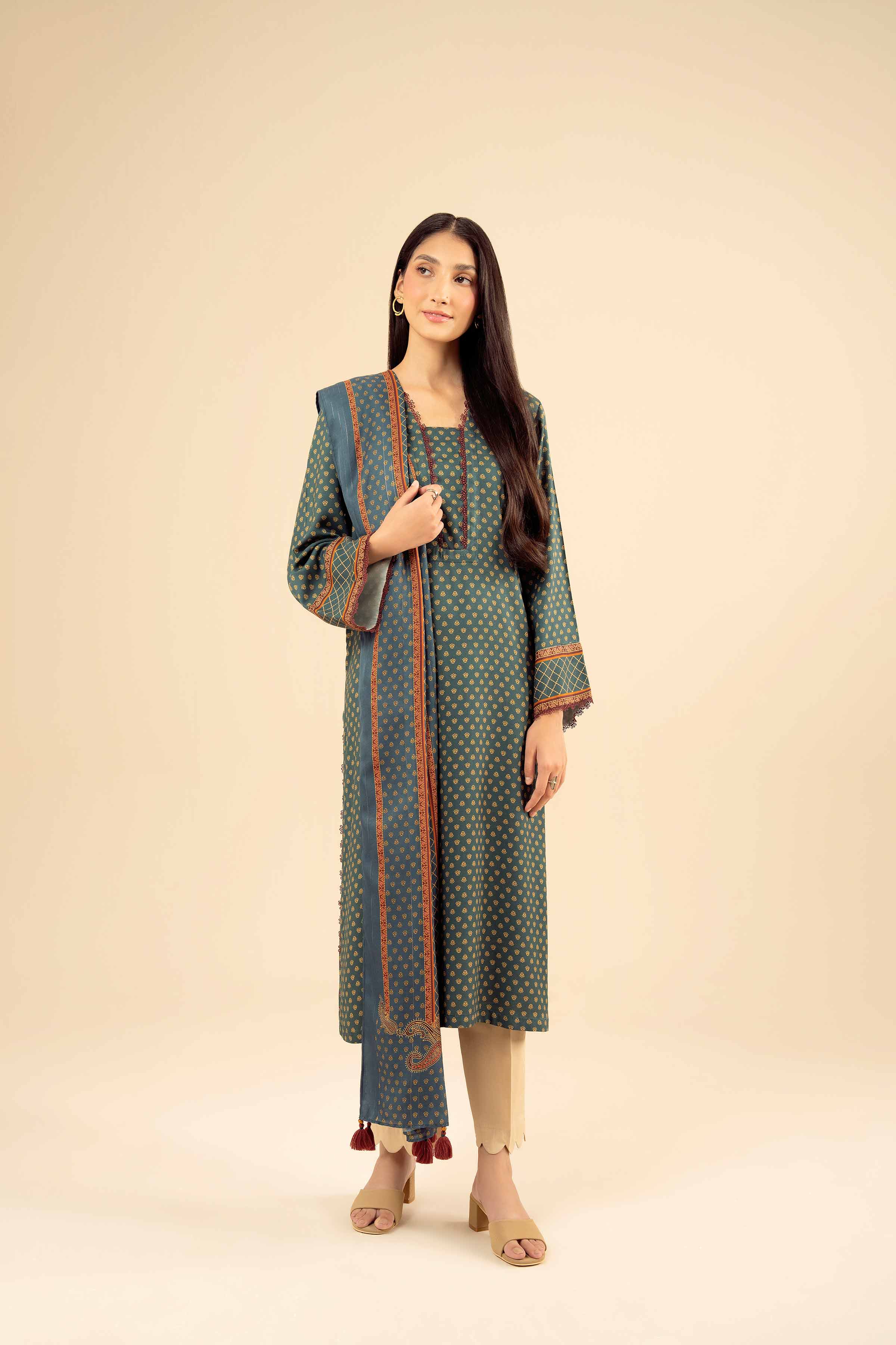 2 Piece - Printed Suit - PW25-81 READY TO WEAR Green Marina 2PC Printed