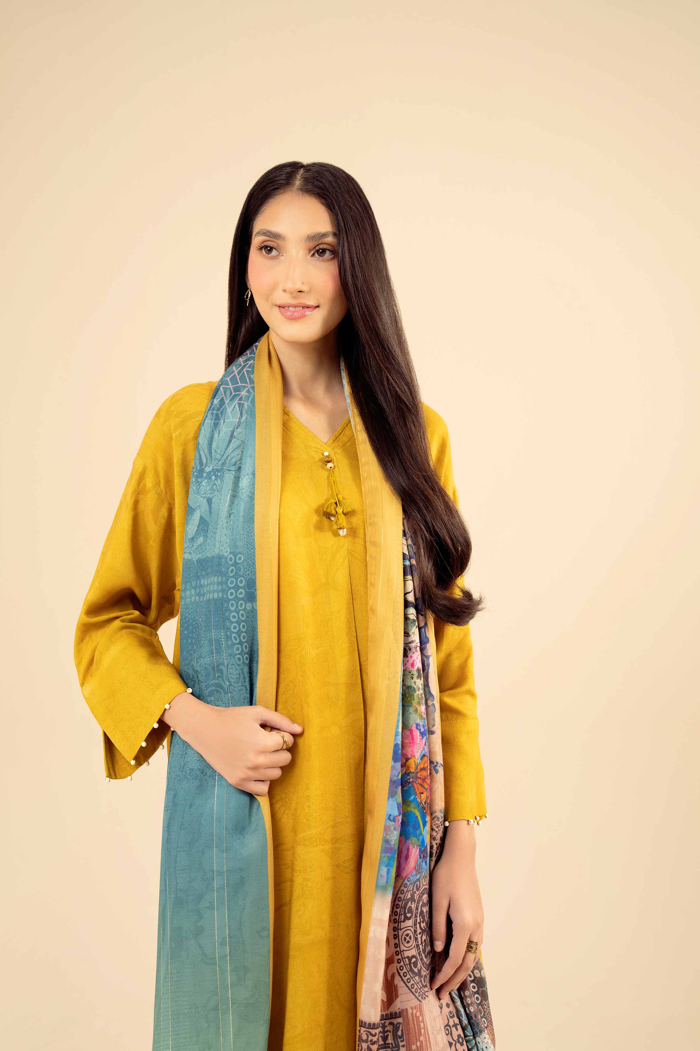 2 Piece - Printed Suit - PW25-82 READY TO WEAR Yellow Marina 2PC Printed