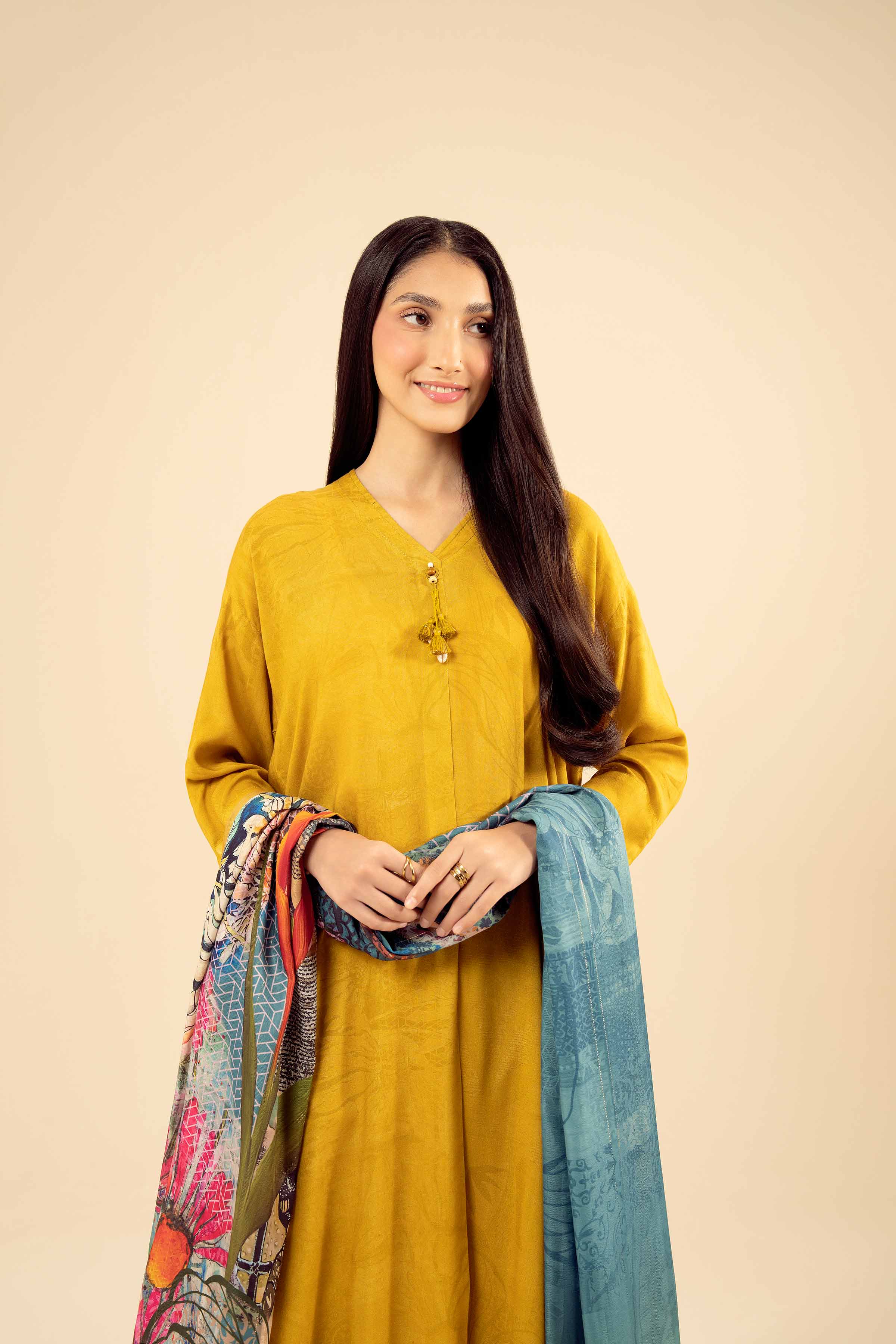 2 Piece - Printed Suit - PW25-82 READY TO WEAR Yellow Marina 2PC Printed
