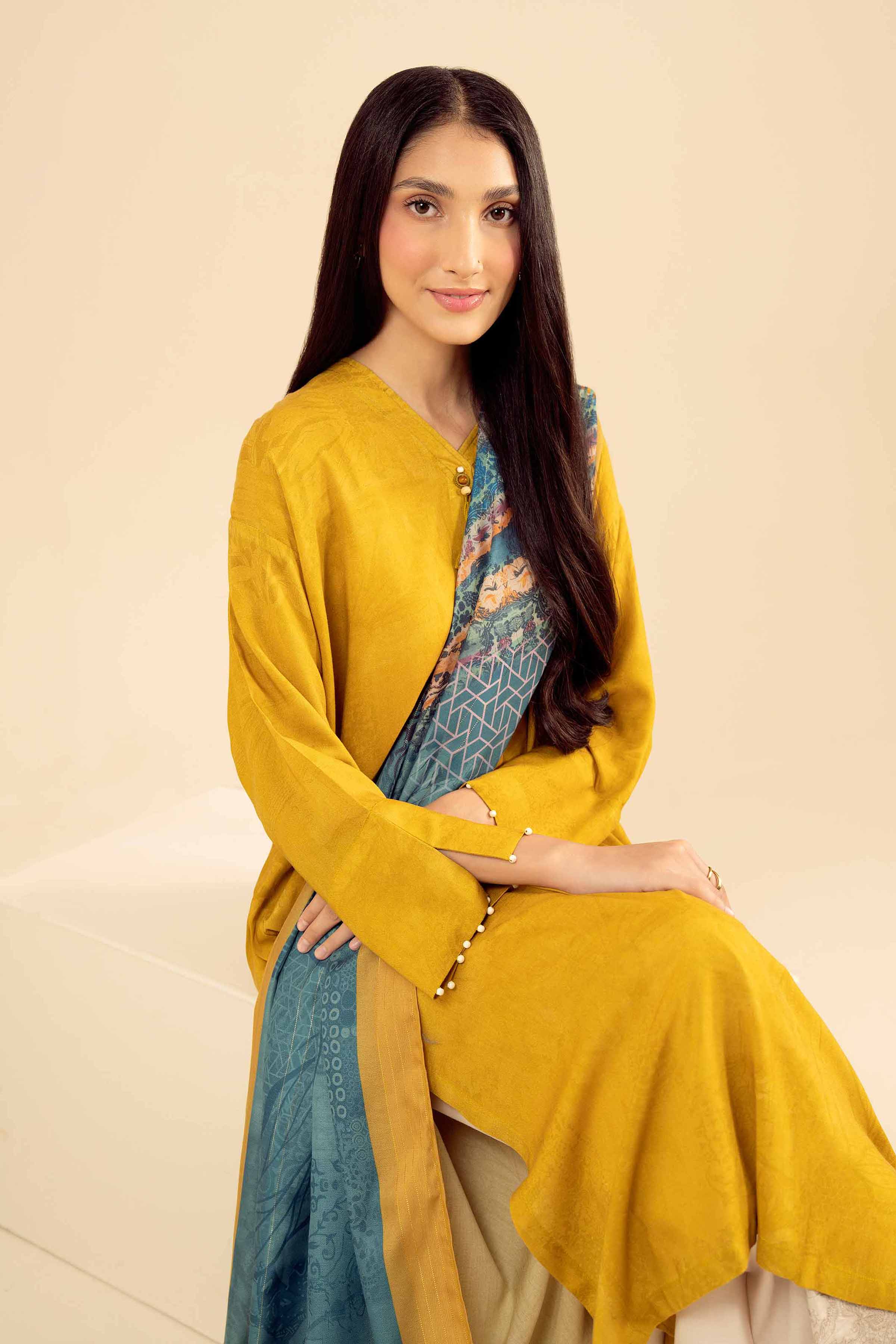 2 Piece - Printed Suit - PW25-82 READY TO WEAR Yellow Marina 2PC Printed