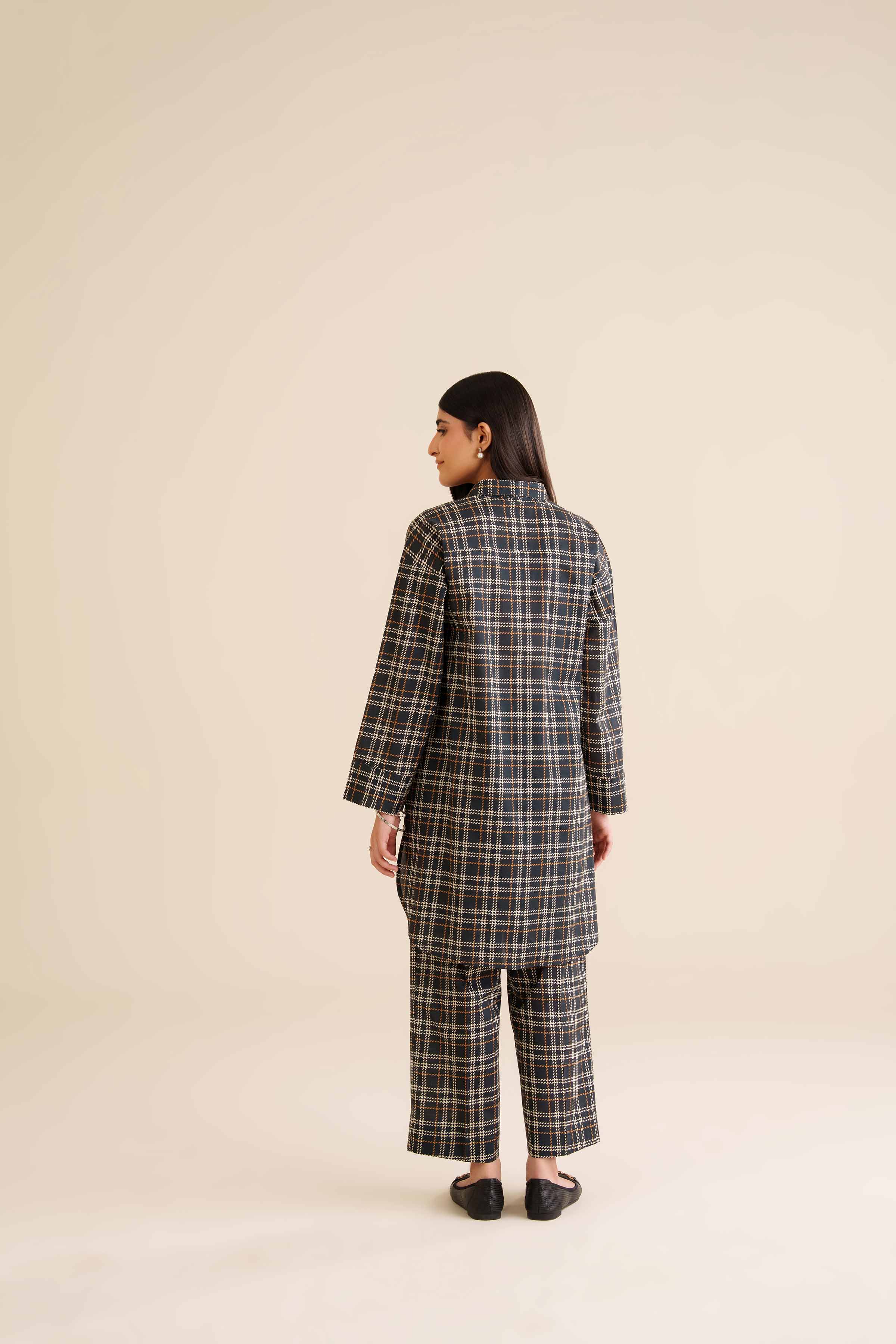 2 Piece - Printed Suit - PW25-47 READY TO WEAR Black Cambric 2PC Printed
